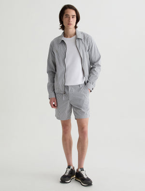 Cipher Short Charcoal Stripe Slim Short Men Bottom Photo 1