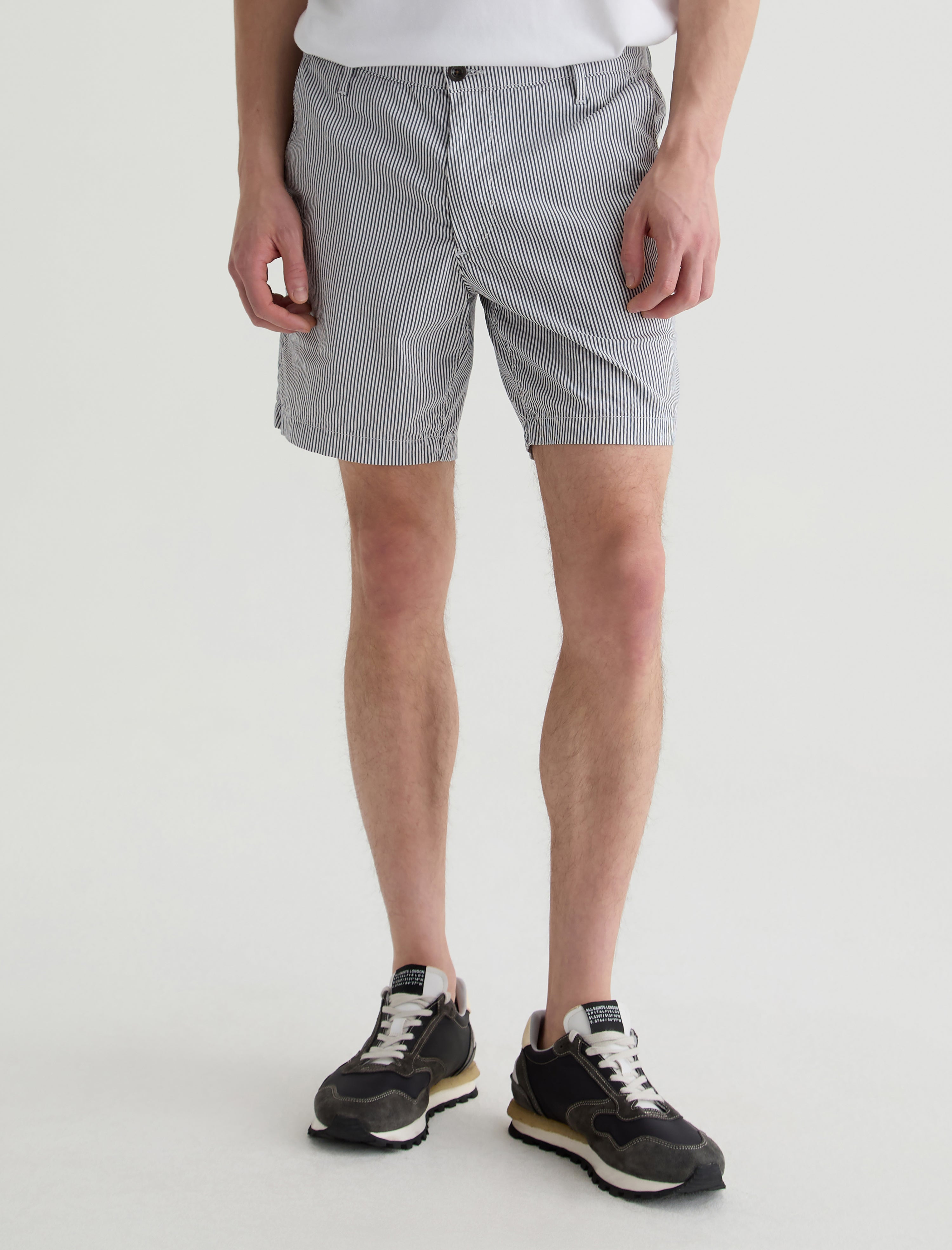Cipher Short Charcoal Stripe Slim Short Men Bottom Photo 2