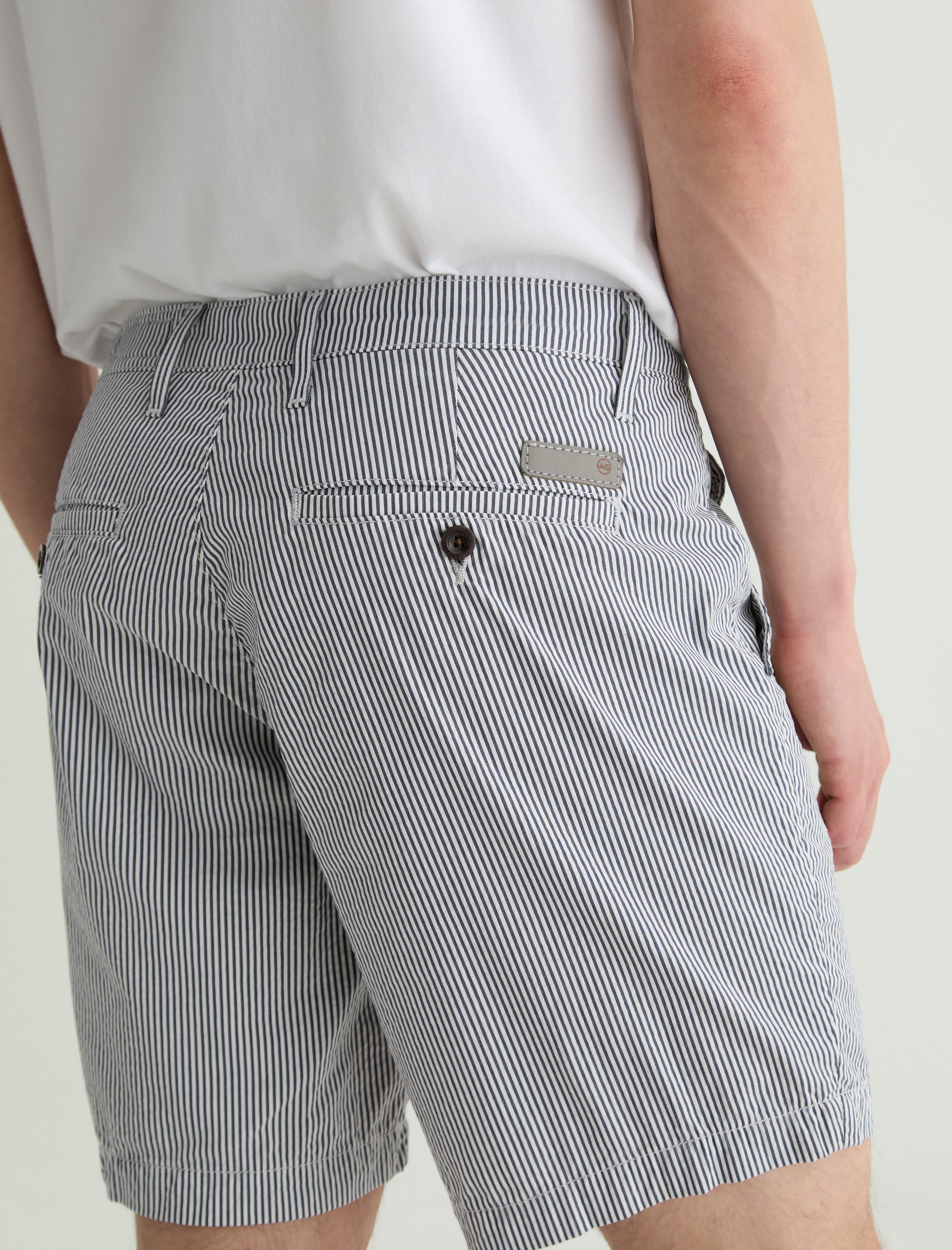 Cipher Short Charcoal Stripe Slim Short Men Bottom Photo 6