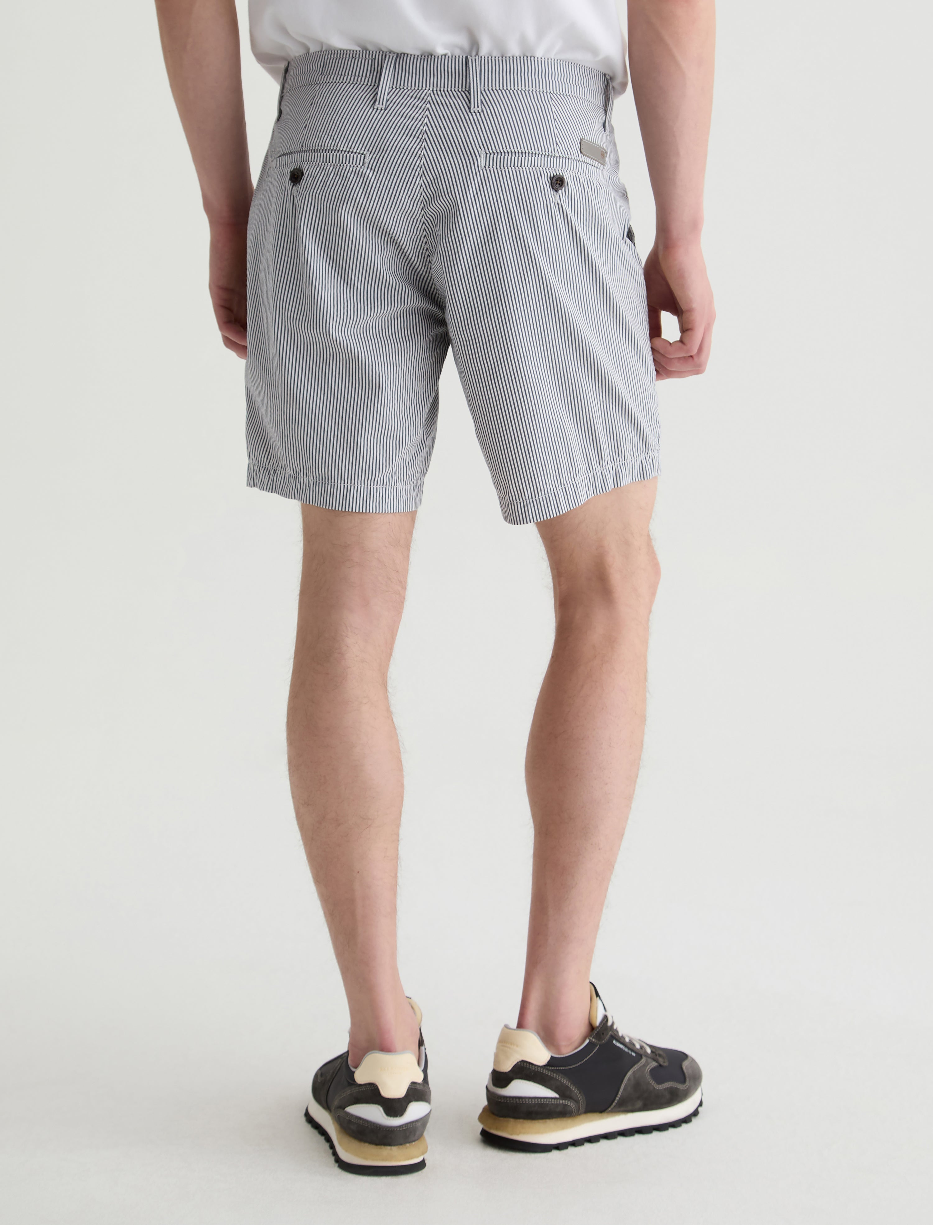 Cipher Short Charcoal Stripe Slim Short Men Bottom Photo 7