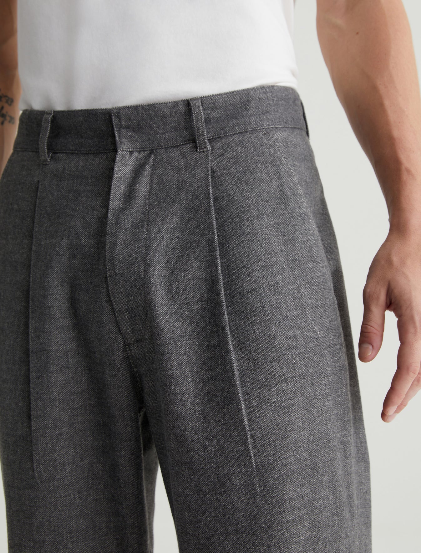 Dane Static Grey Pleated Trouser Photo 3