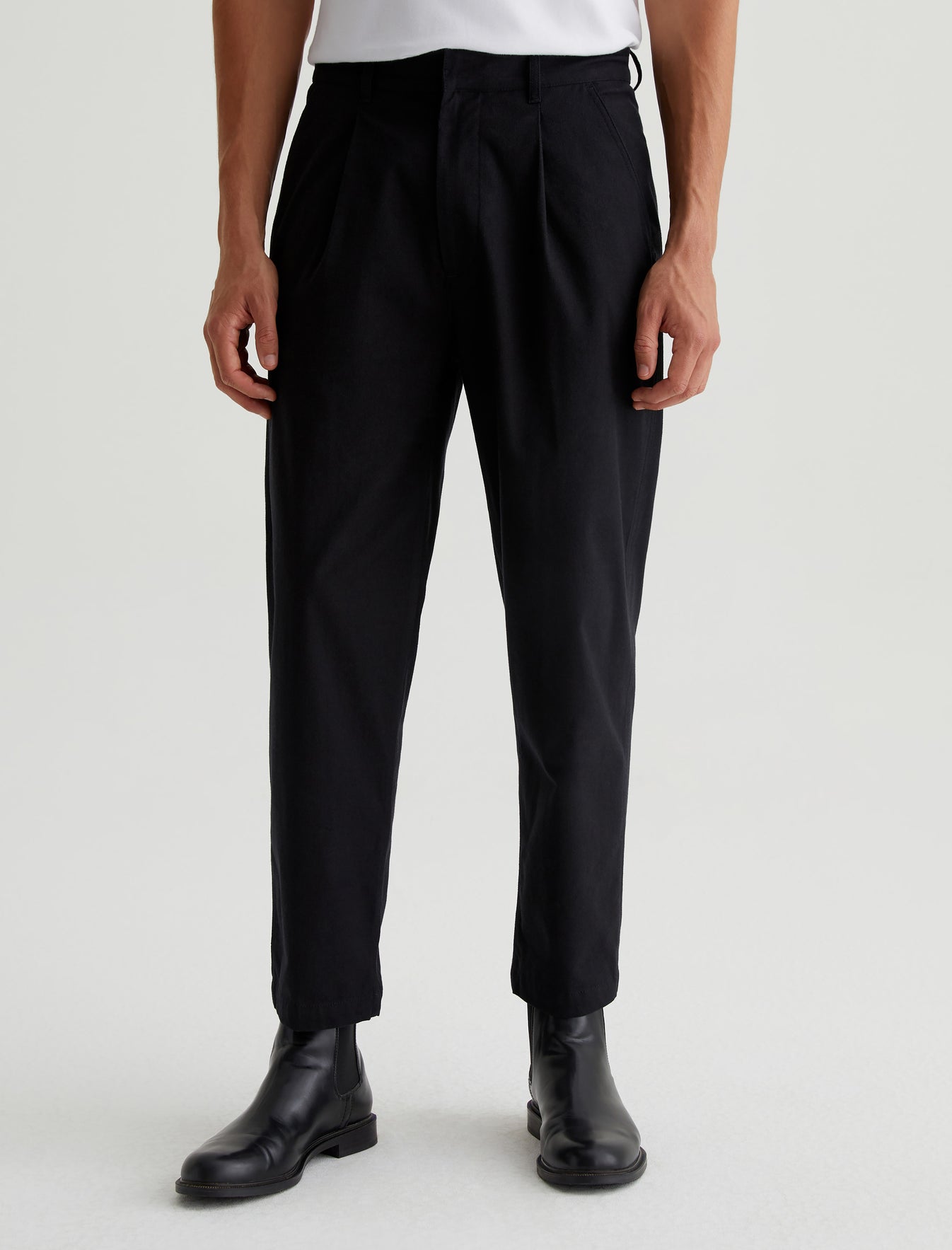 Dane True Black Pleated Trouser Mens Bottom Photo 2