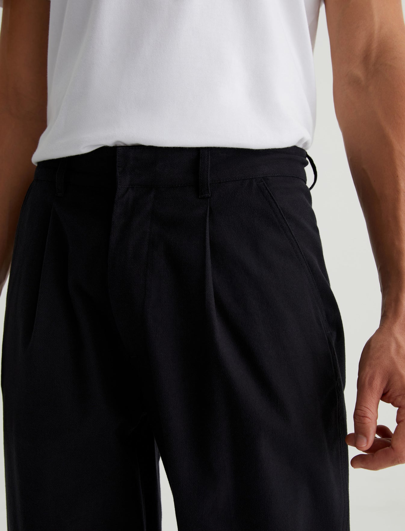 Dane True Black Pleated Trouser Mens Bottom Photo 3