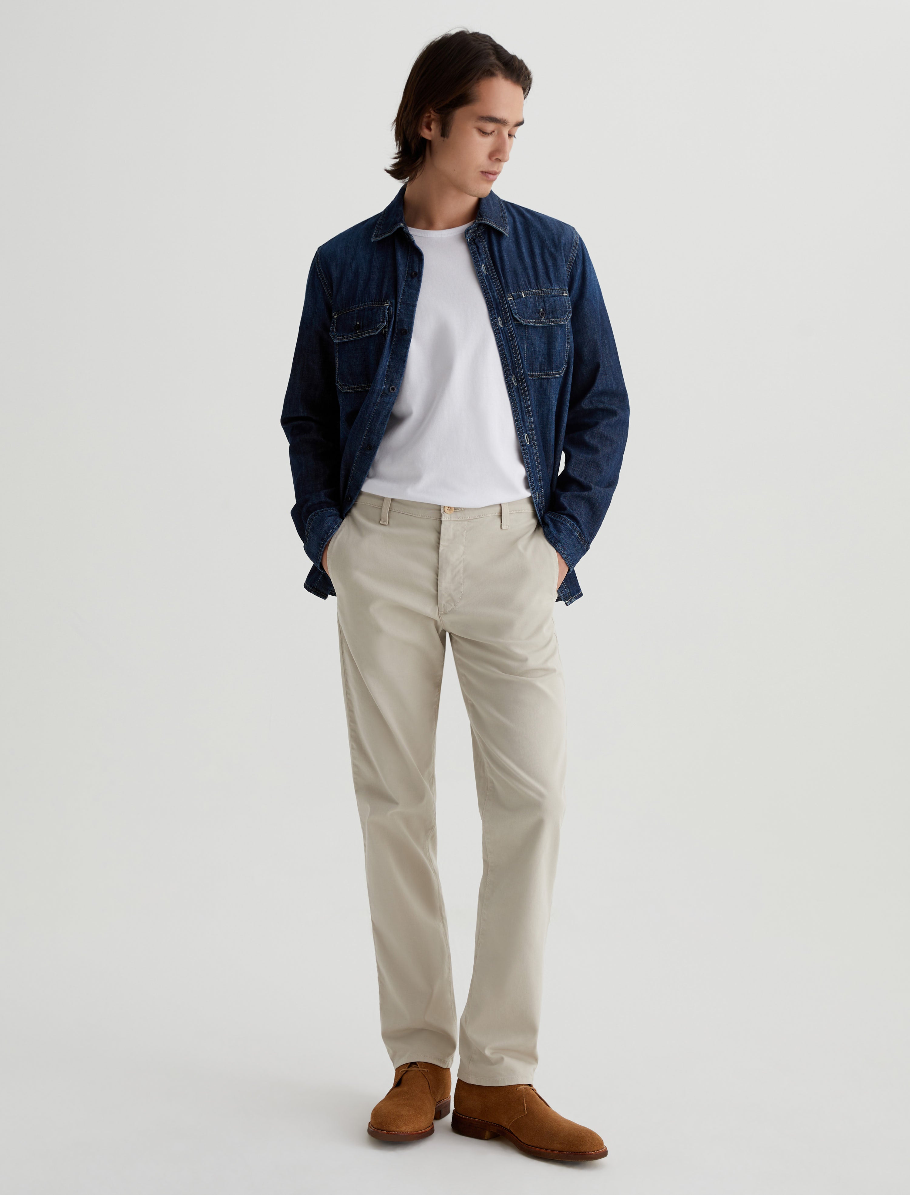 Kullen Coastal Pebble Slim Trouser Men Bottom Photo 1