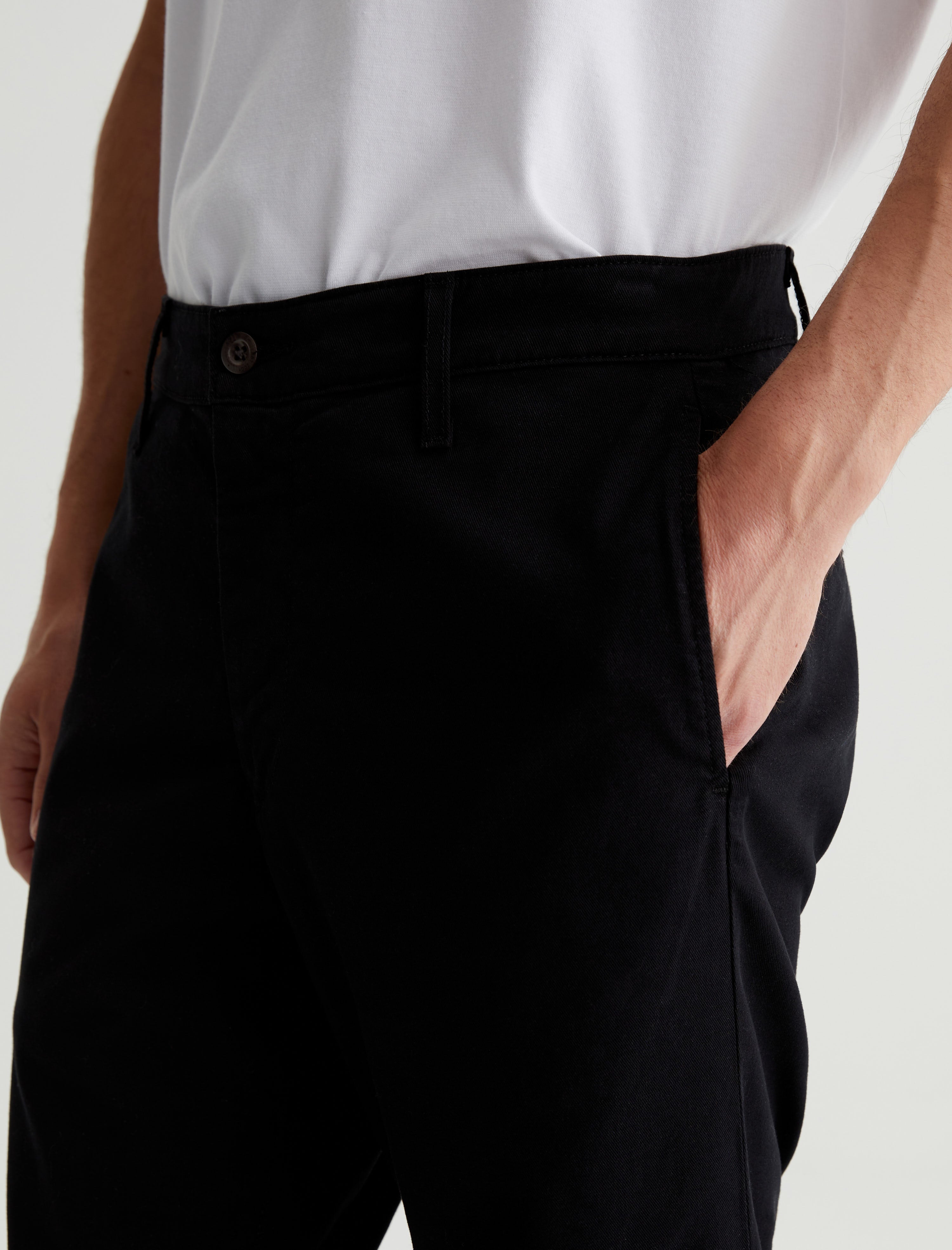 Kullen Pure Black Slim Trouser Men Bottom Photo 3