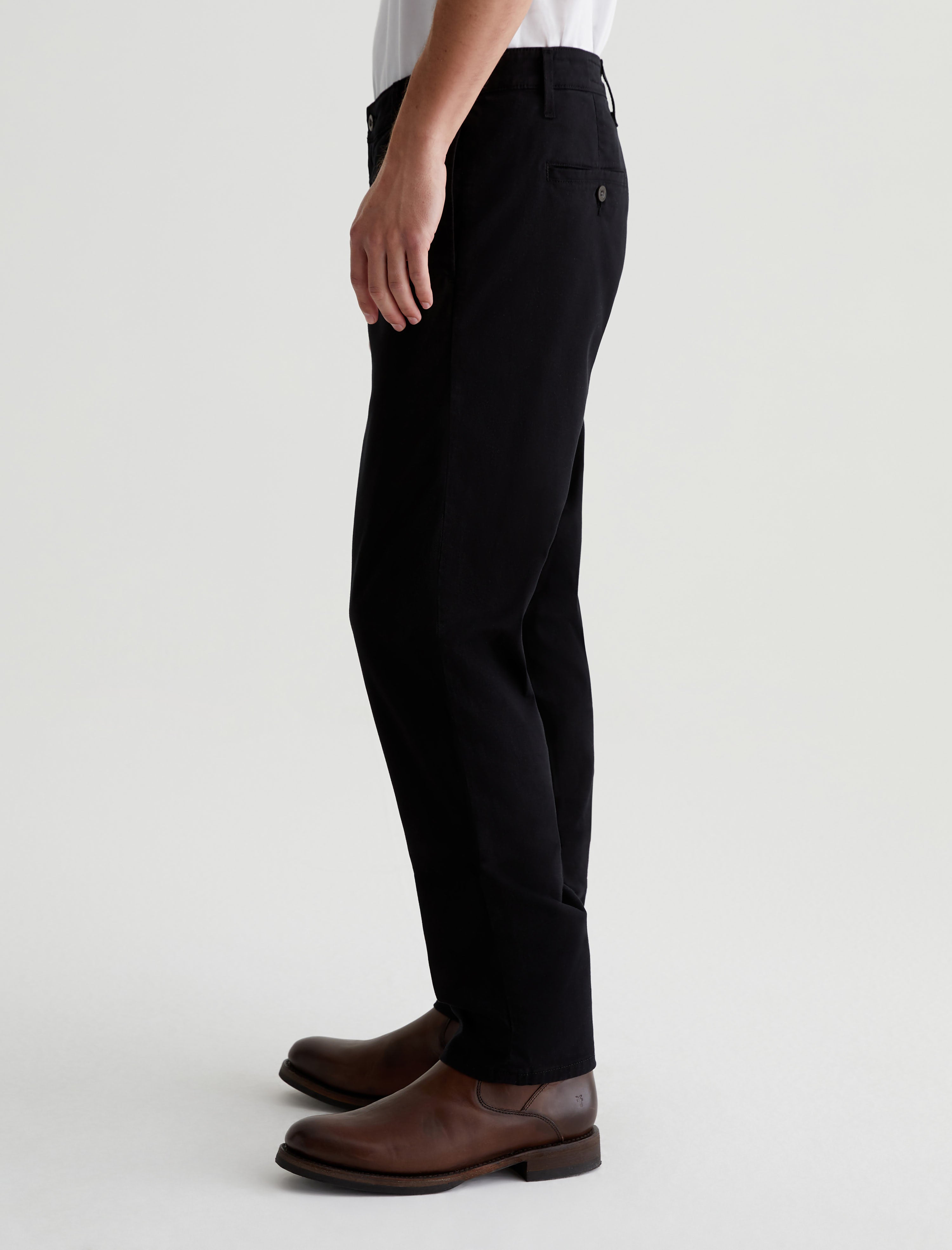 Kullen Pure Black Slim Trouser Men Bottom Photo 5