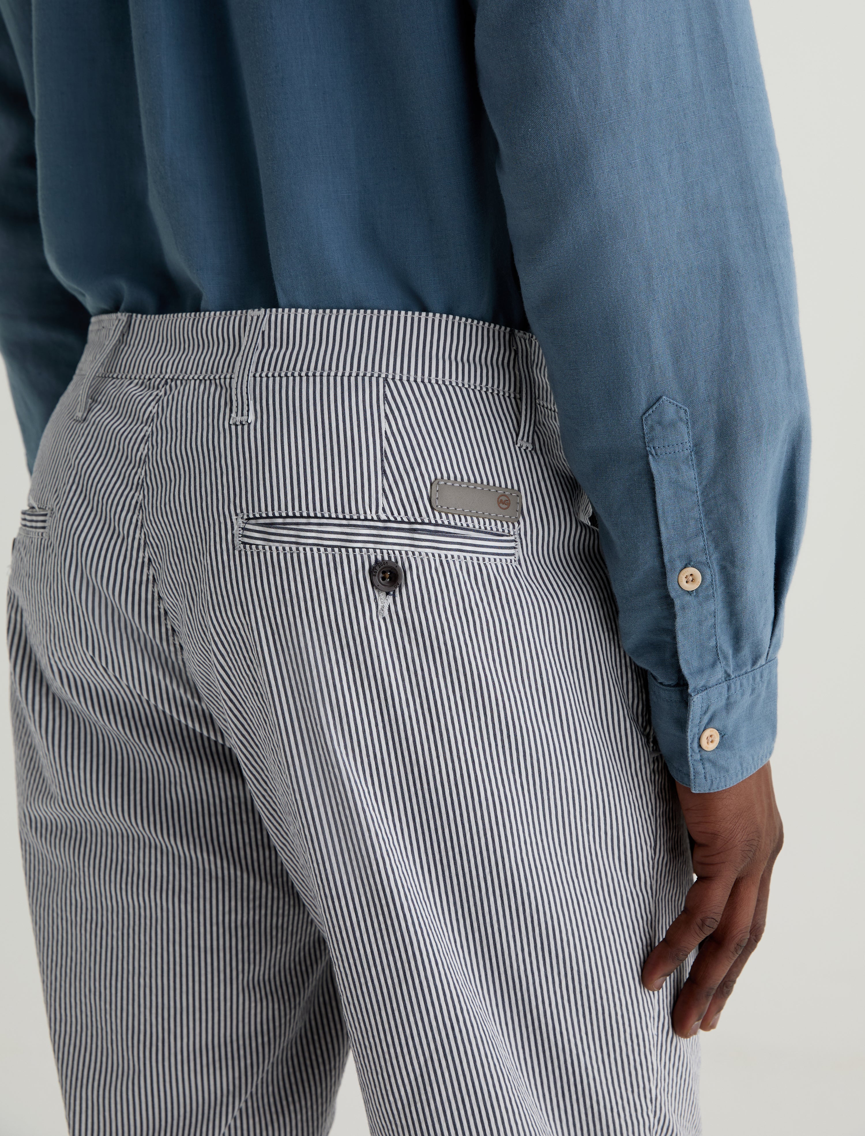 Kullen Charcoal Stripe Slim Trouser Men Bottom Photo 6