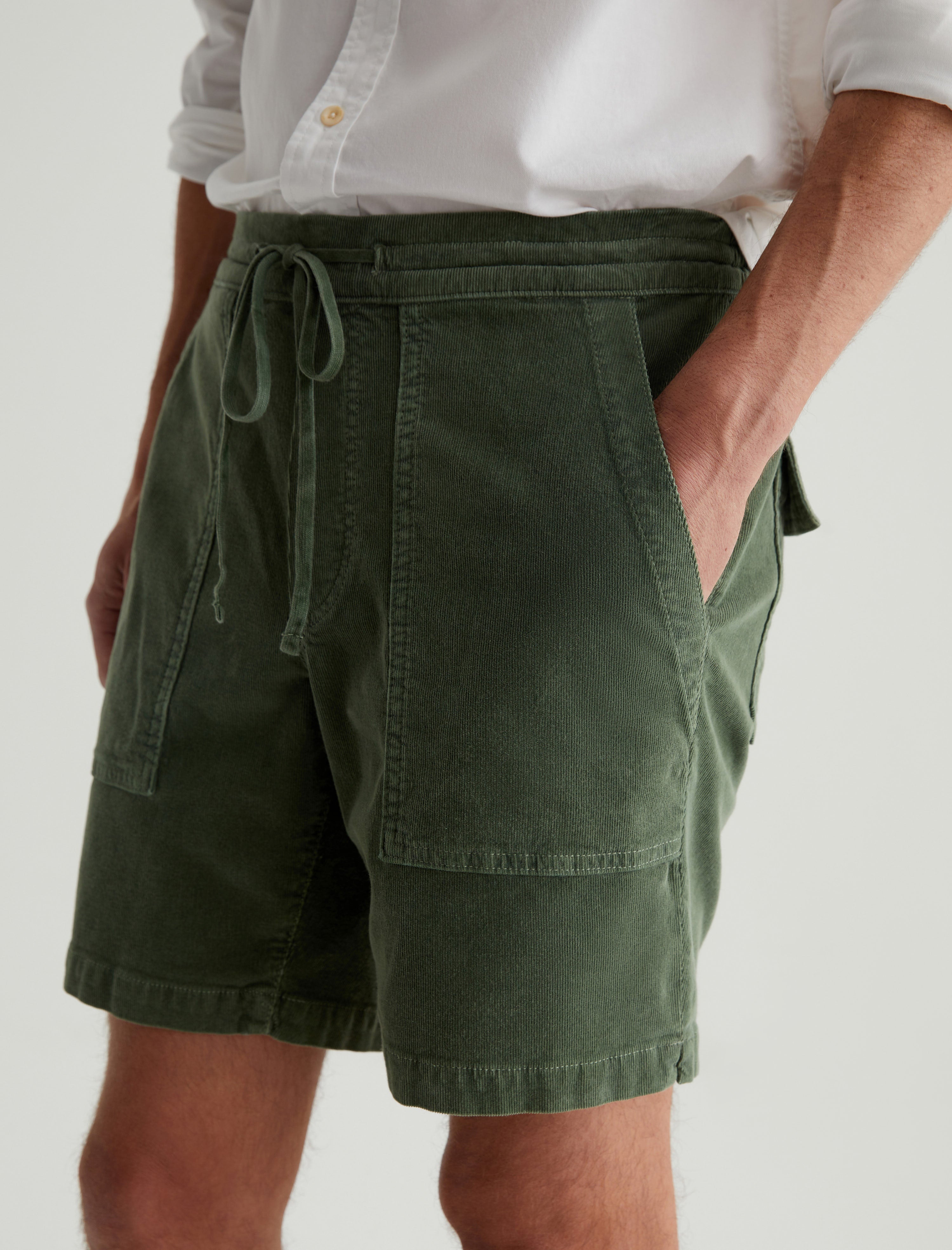 Wells Drawstring Short Sulfur Seaside Sage Relaxed Fatigue Short Men Bottom Photo 3