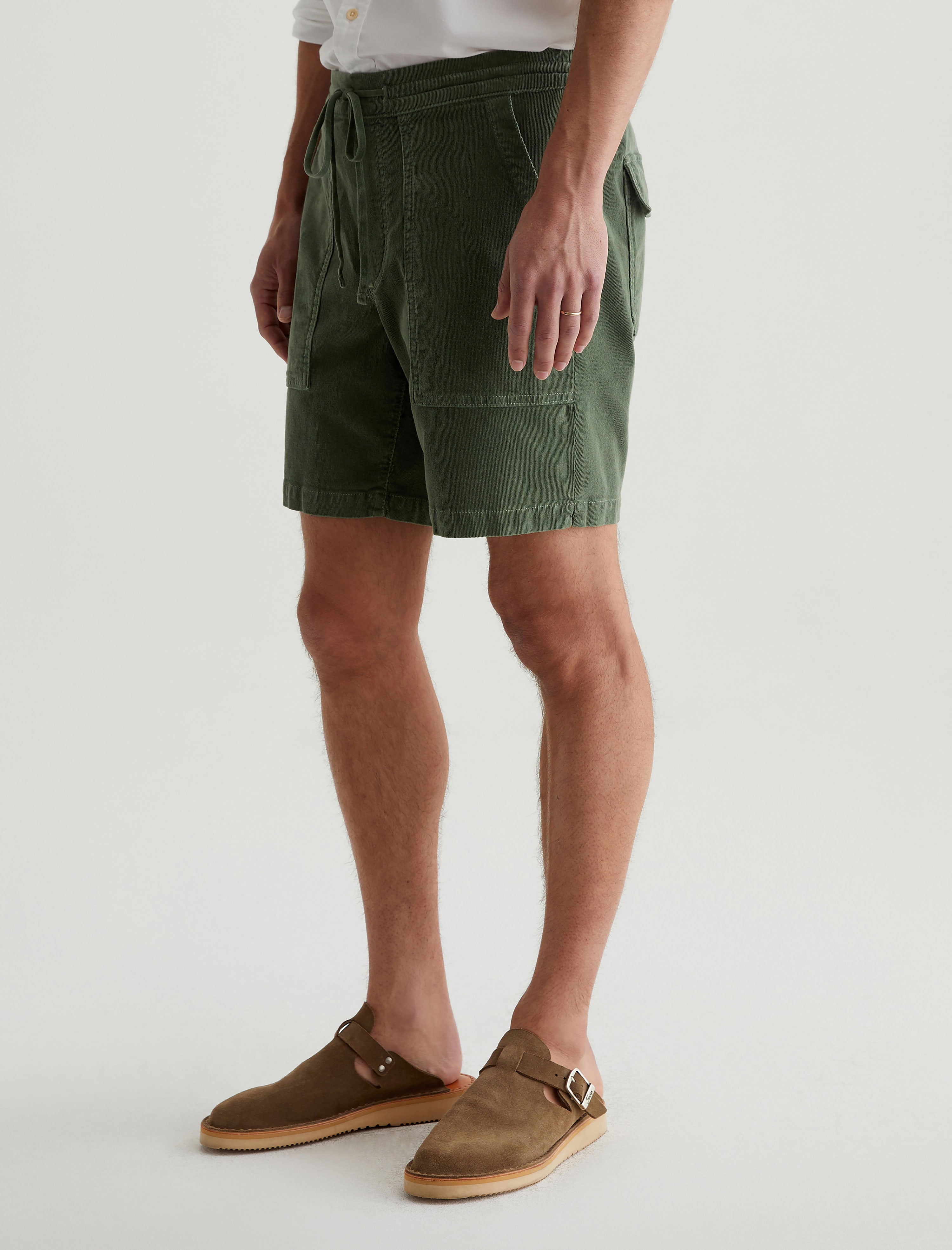 Wells Drawstring Short Sulfur Seaside Sage Relaxed Fatigue Short Men Bottom Photo 5