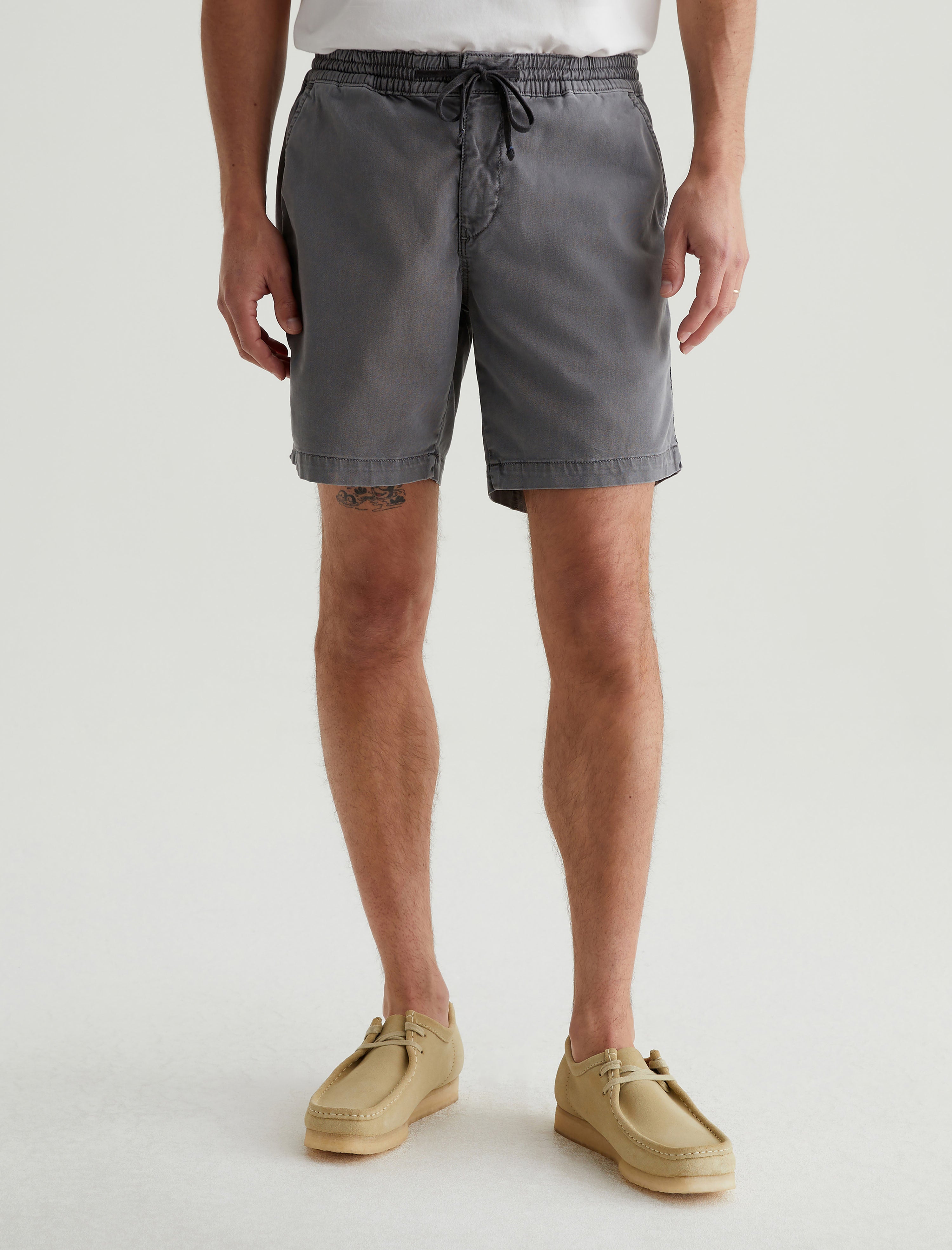 Oliver Short Sulfur Storm Grey Relaxed Drawstring Short Men Bottom Photo 2