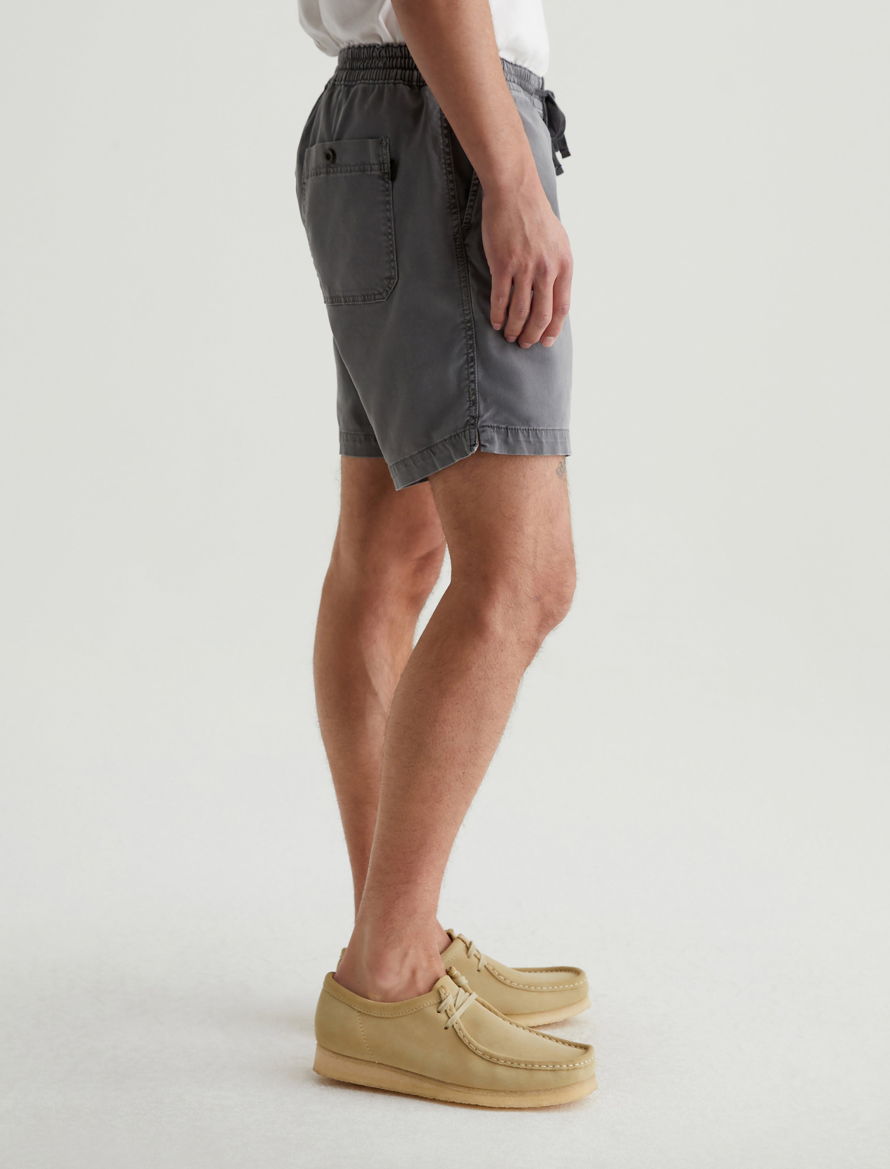 Oliver Short Sulfur Storm Grey Relaxed Drawstring Short Men Bottom Photo 4
