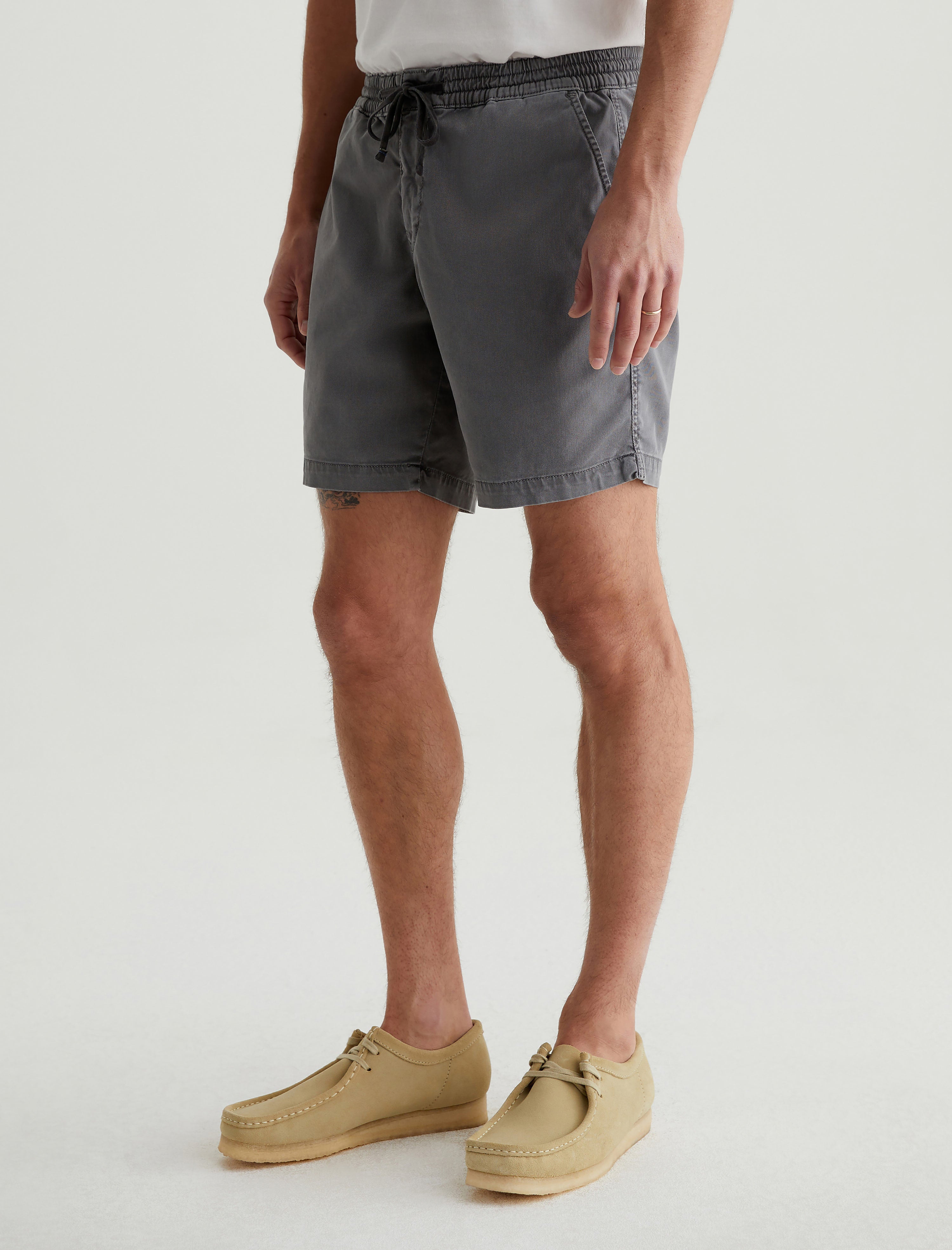 Oliver Short Sulfur Storm Grey Relaxed Drawstring Short Men Bottom Photo 5