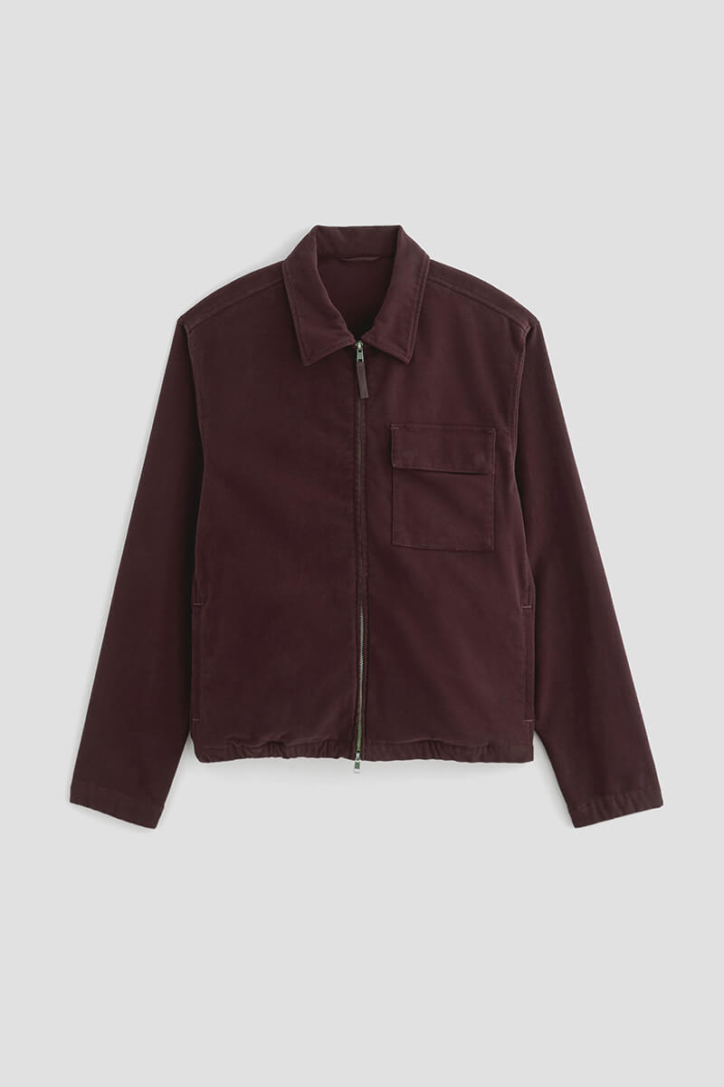 Brown jacket on a light gray background