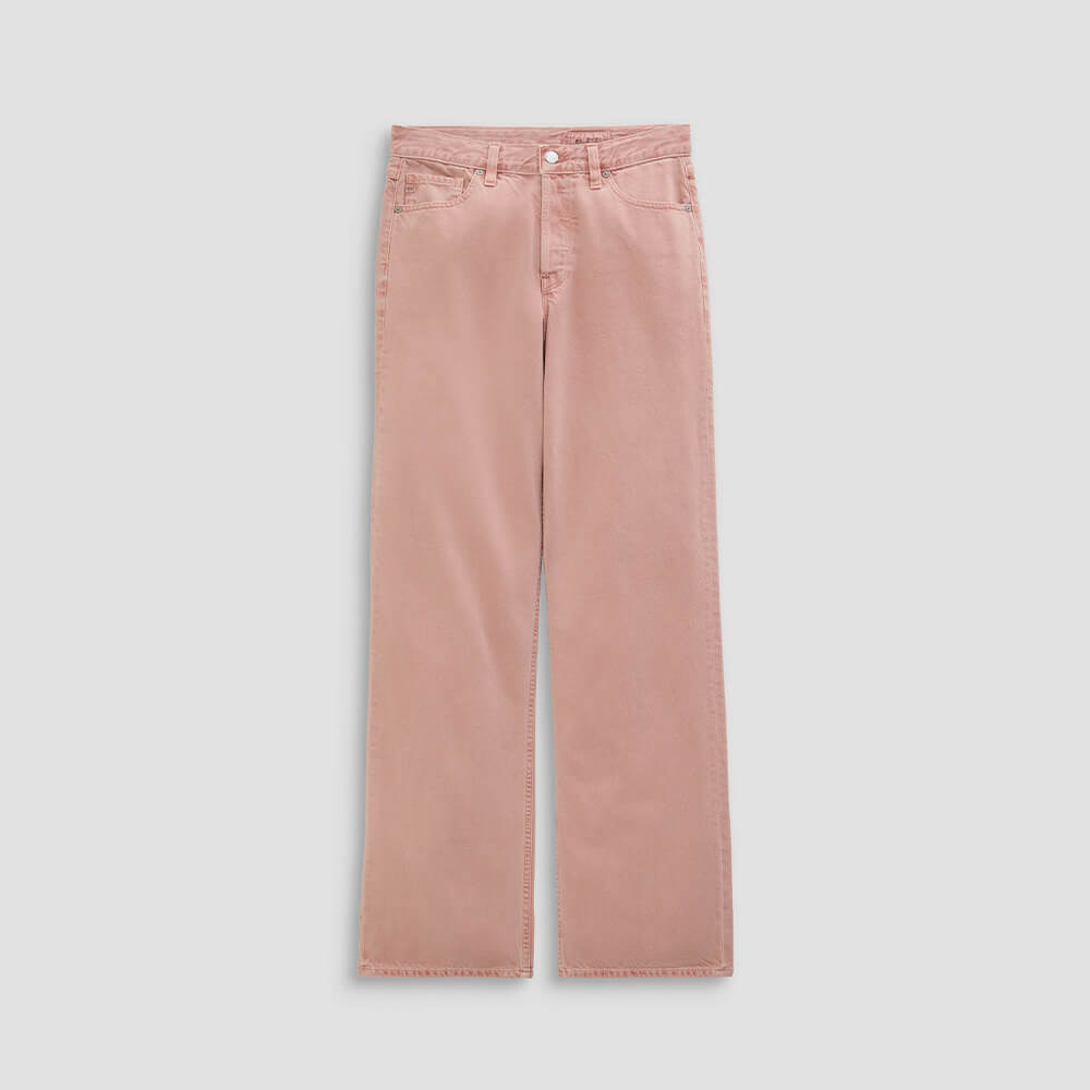 Pink pants on a light gray background
