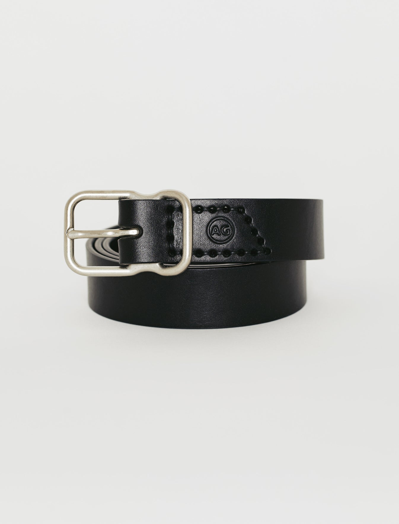 Noah Black/Nickel Leather Belt Mens Accessory Photo 3