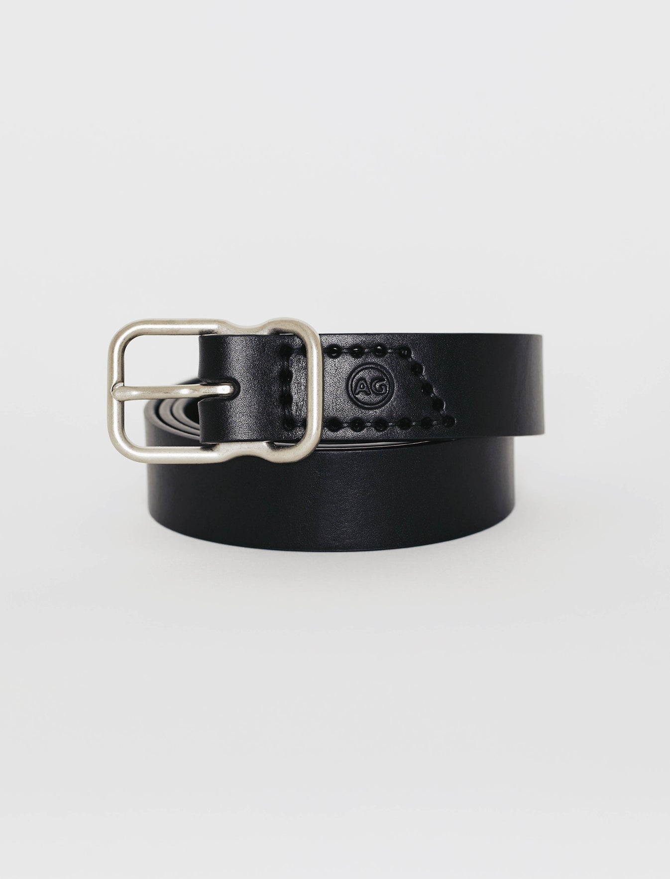 Noah Black/Nickel Leather Belt Mens Accessory Photo 5