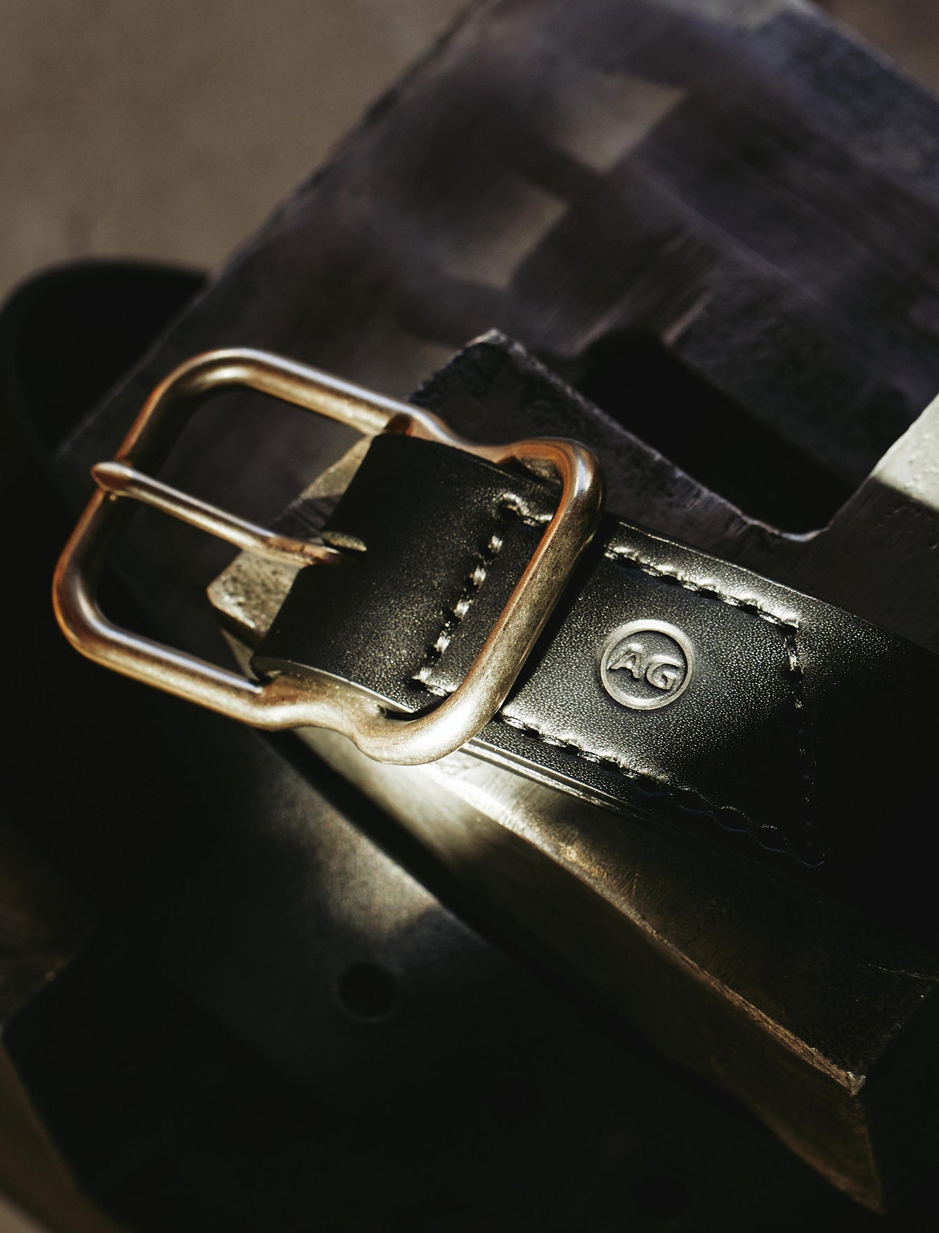 Noah Black/Nickel Leather Belt Mens Accessory Photo 6