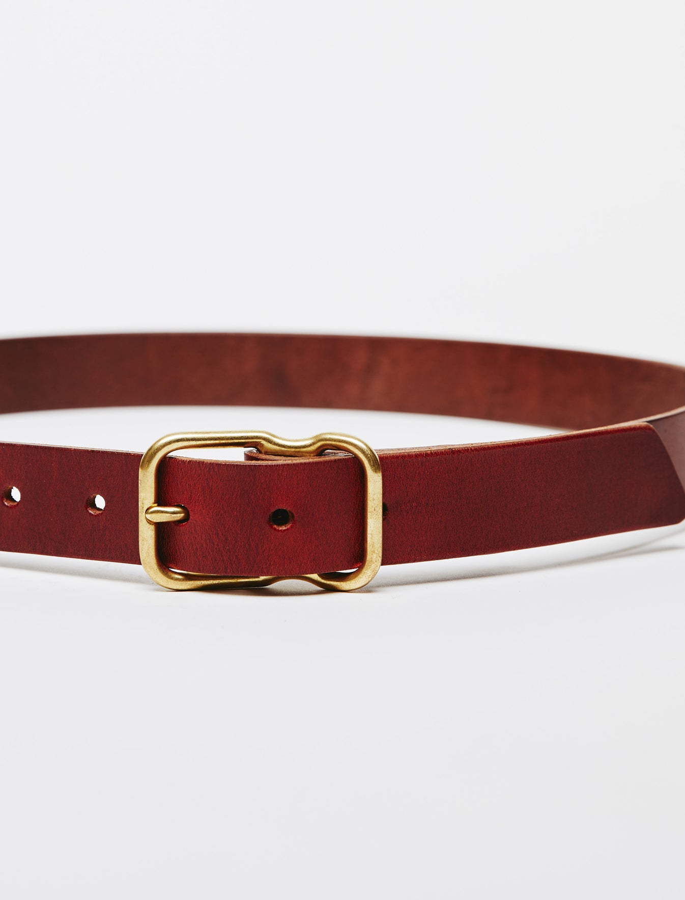 Noah Chestnut/Brass Leather Belt Mens Accessory Photo 1