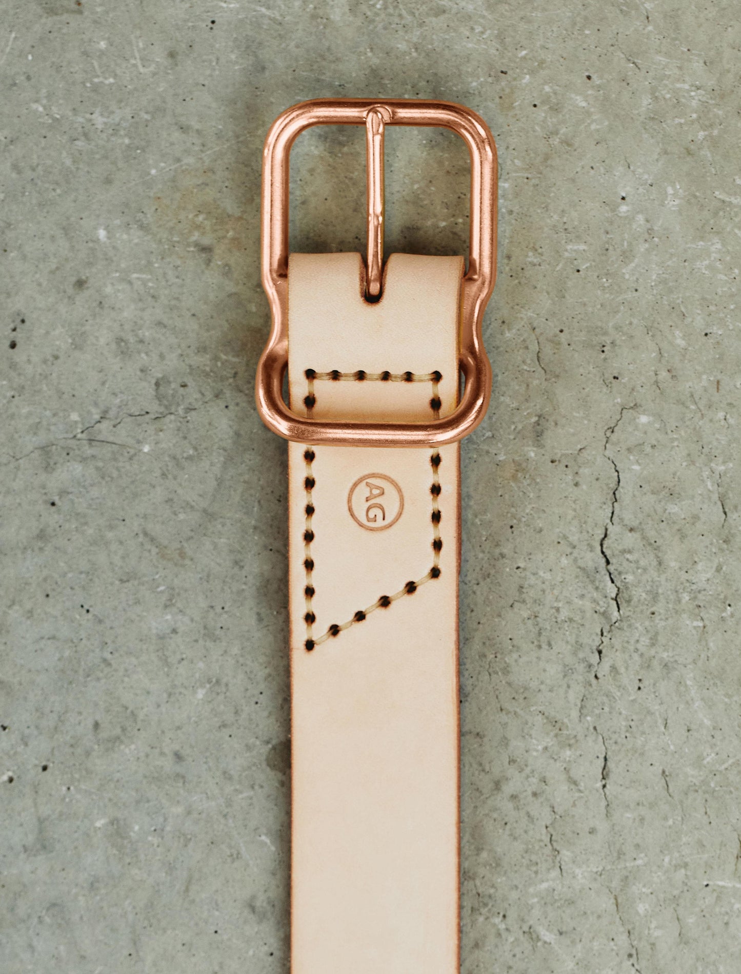 Noah Natural/Copper Leather Belt Mens Accessory Photo 5