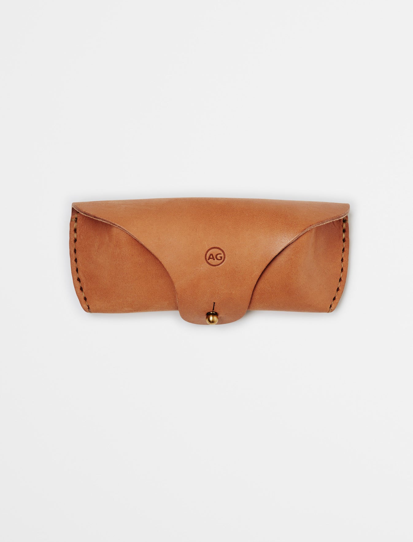 Ag Eyeglass Case Natural/Brass Eyeglass Case Unisex Accessory Photo 1