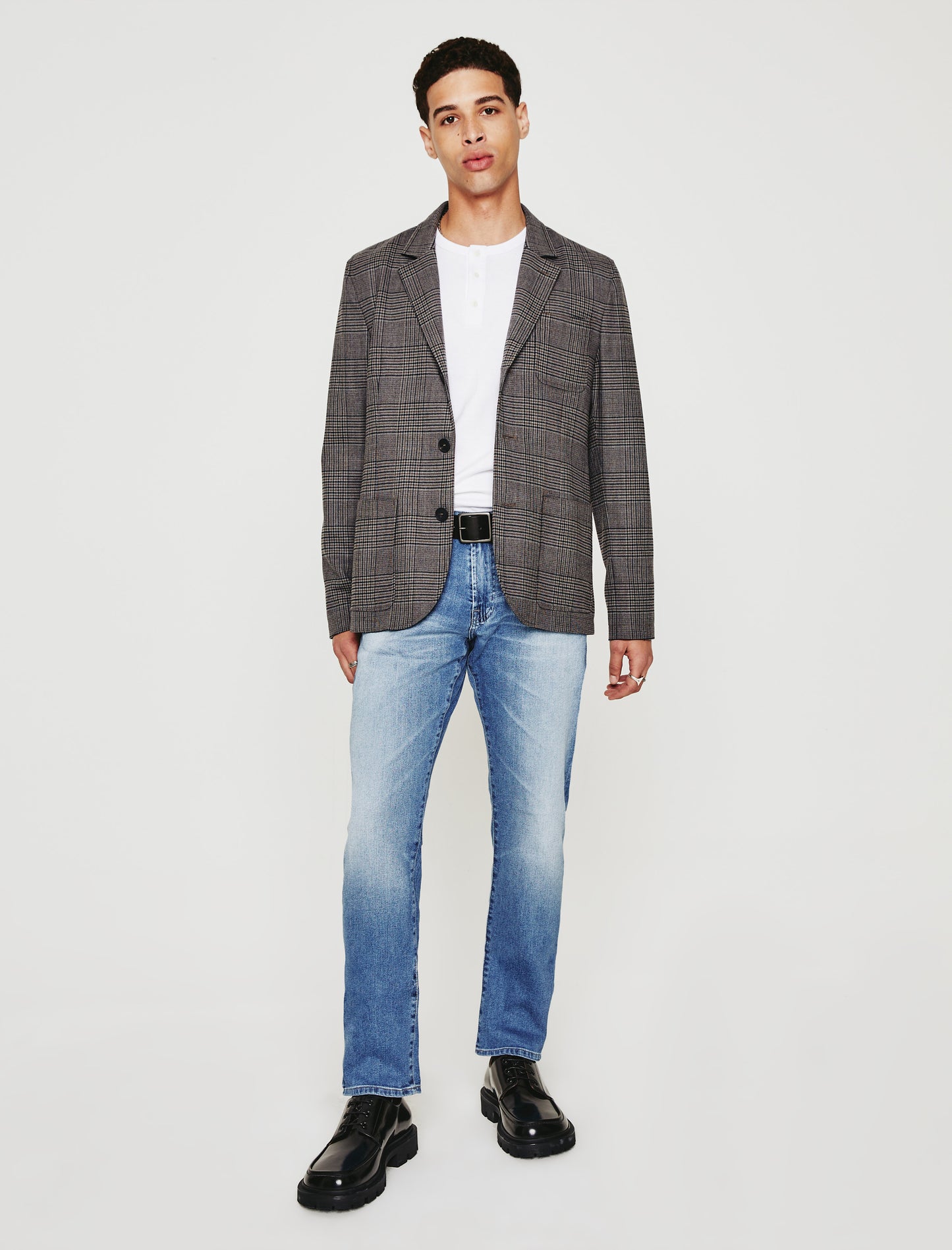 Eli Blazer Cast Iron/Brown Made In Italy Men Top Photo 2