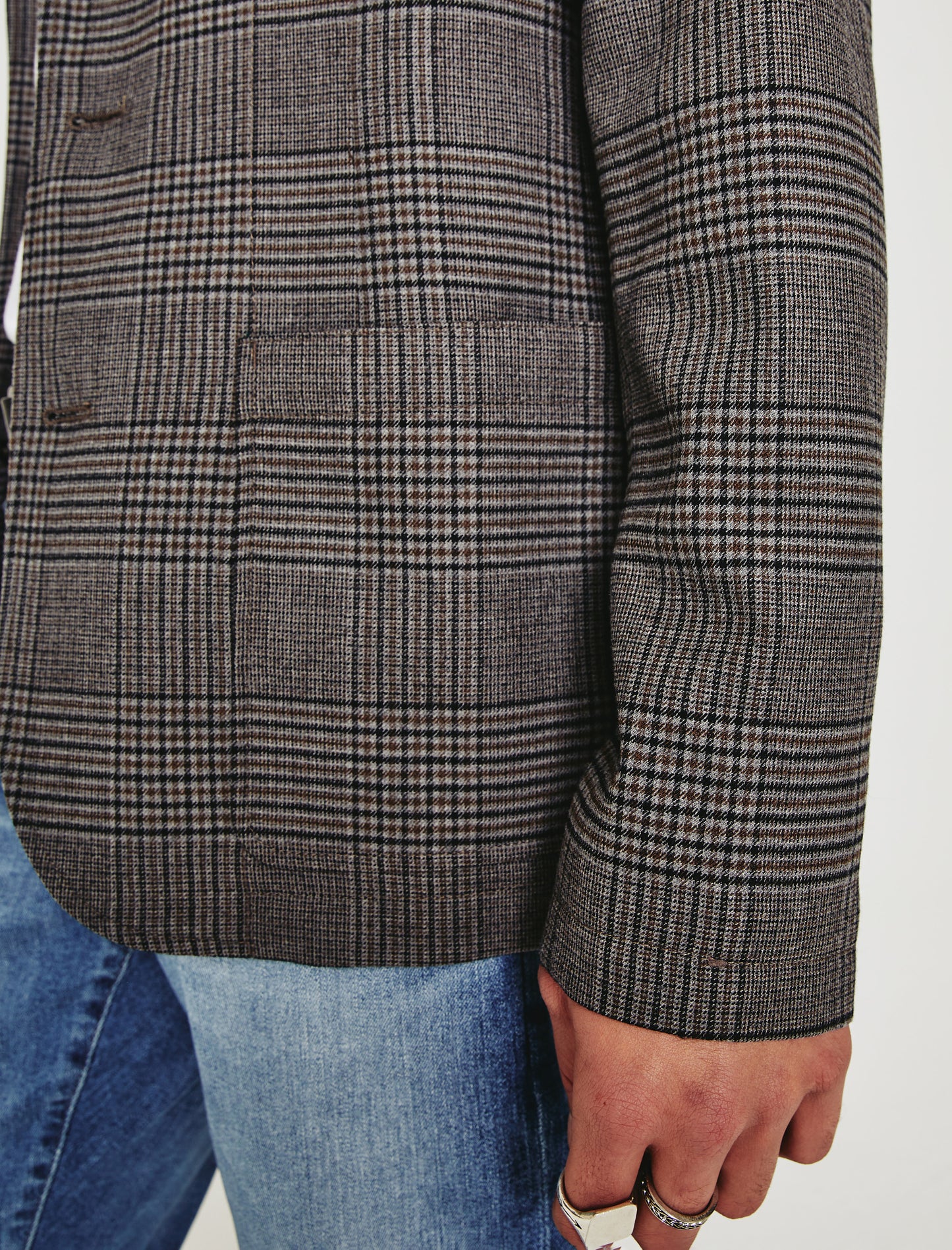 Eli Blazer Cast Iron/Brown Made In Italy Men Top Photo 3