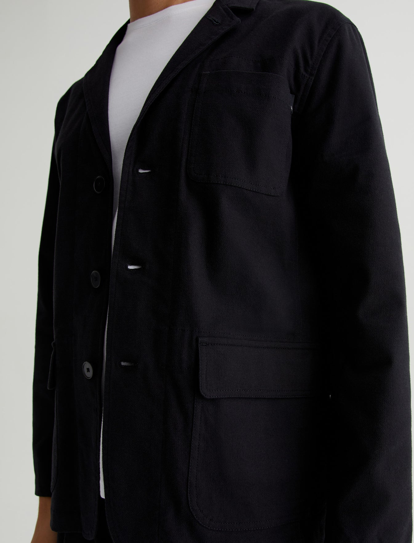 Landon Blazer True Black Classic Fit Blazer Mens Top Photo 3