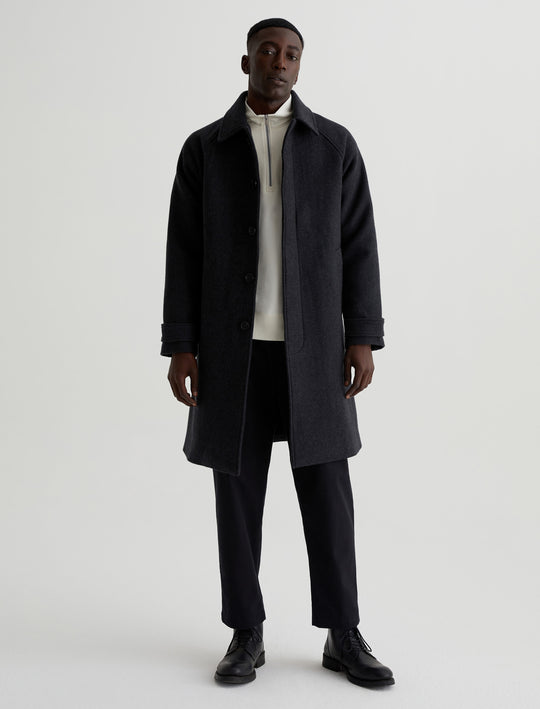 Trystan Coat Heather Charcoal Classic Car Coat Men Top Photo 1