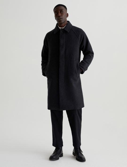 Trystan Coat Heather Charcoal Classic Car Coat Men Top Photo 5