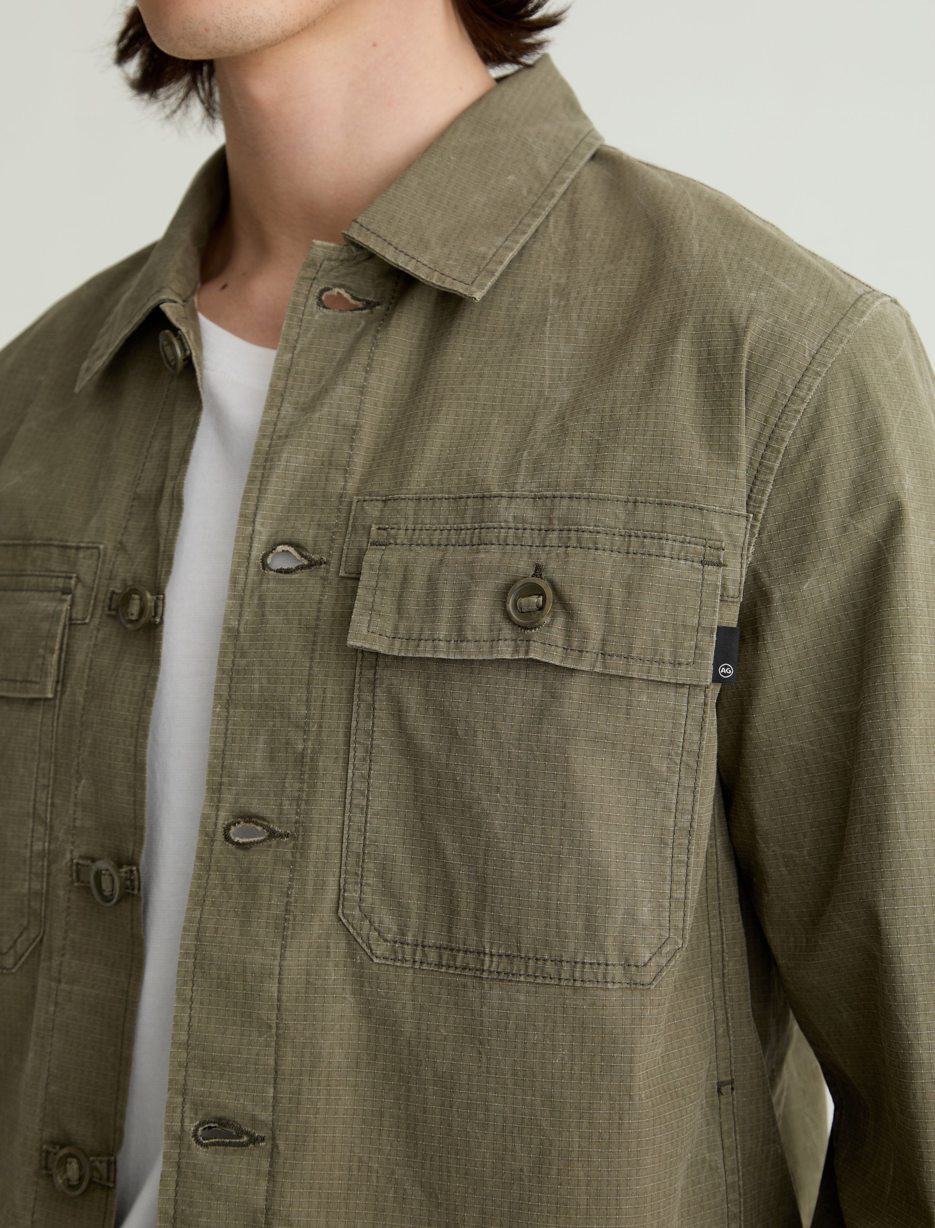 Philip Military Jacket La Salina Modern Chore Coat Men Top Photo 5