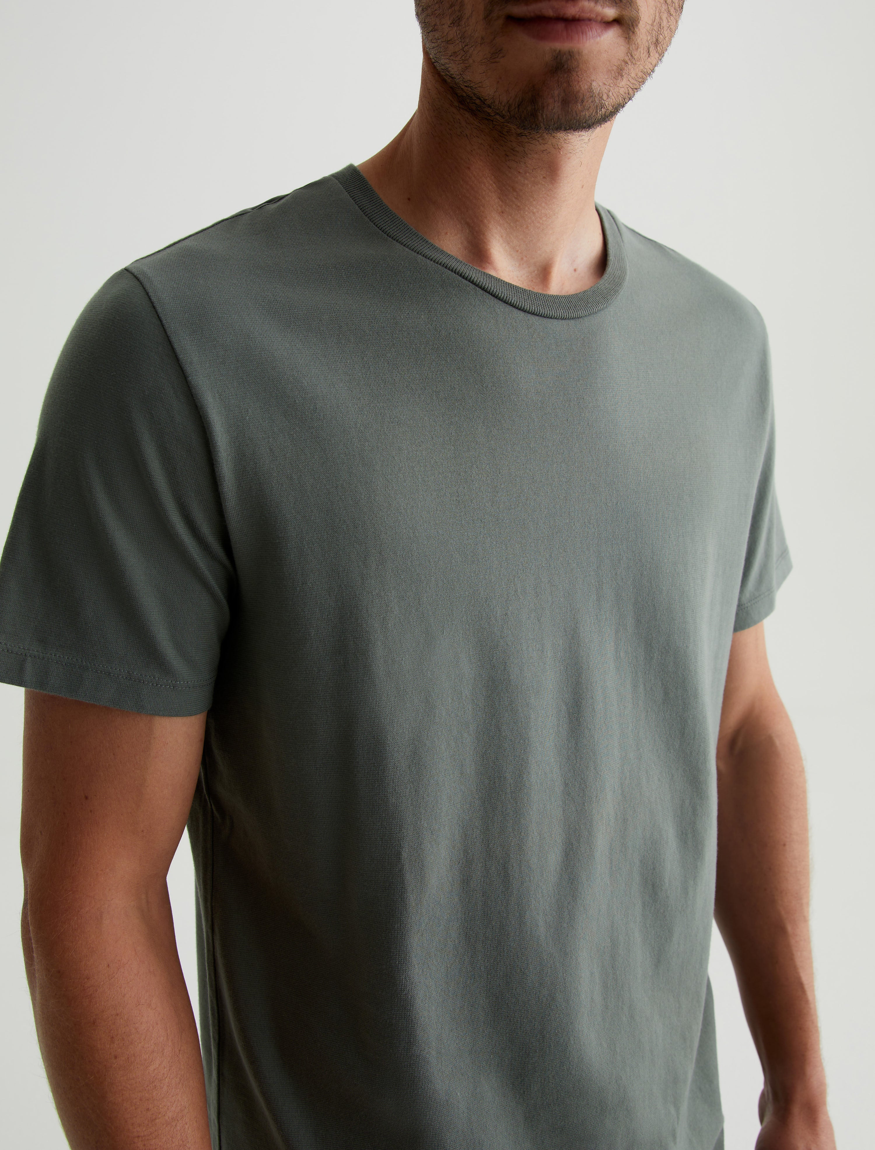 Bryce Crew Hunter Sage Classic Crew Neck T-Shirt Men Top Photo 2