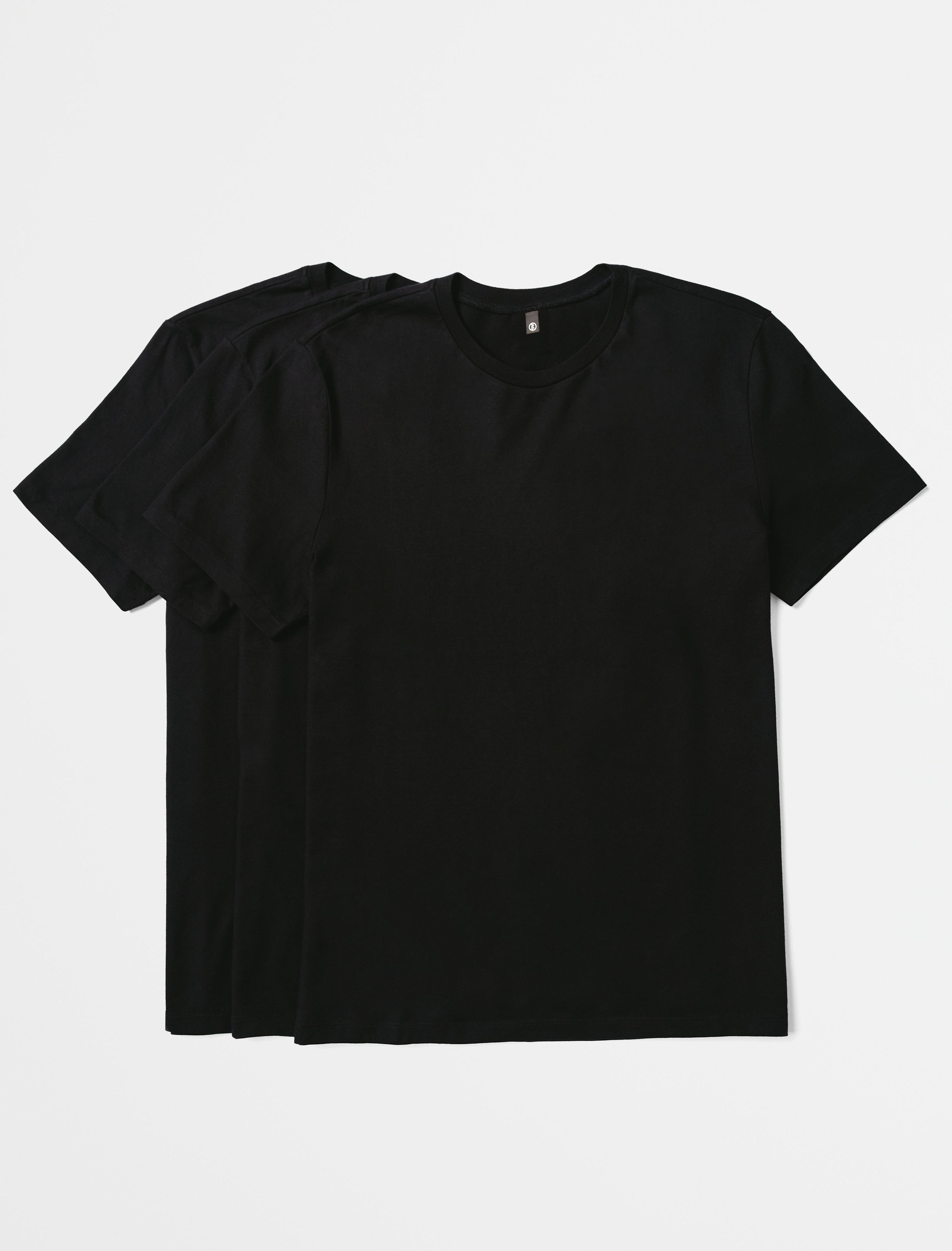Bryce Crew Pack Essential True Black Classic Crew Neck Men Top Photo 2