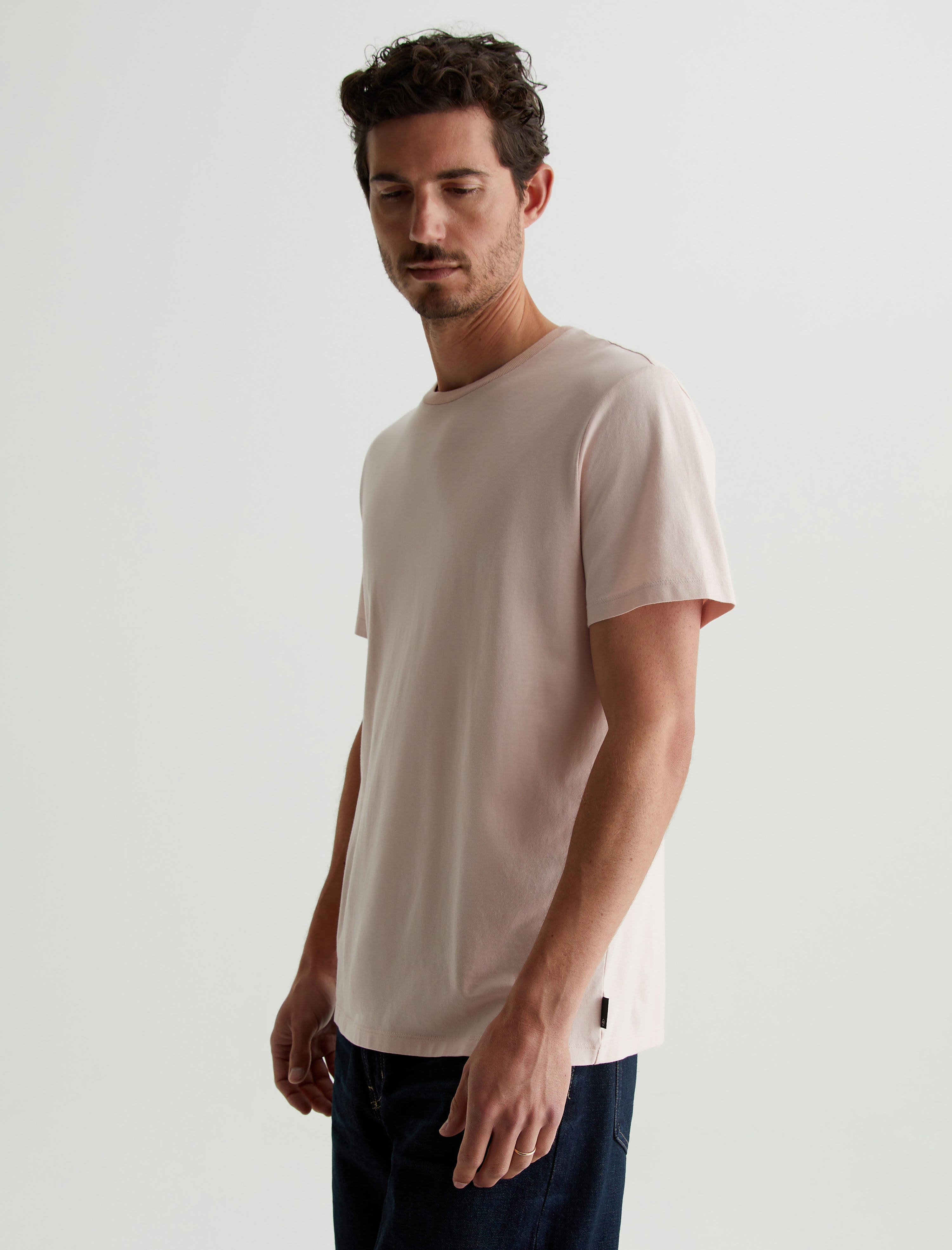 Bryce Crew Vintage Pink Classic Crew Neck T-Shirt Men Top Photo 6