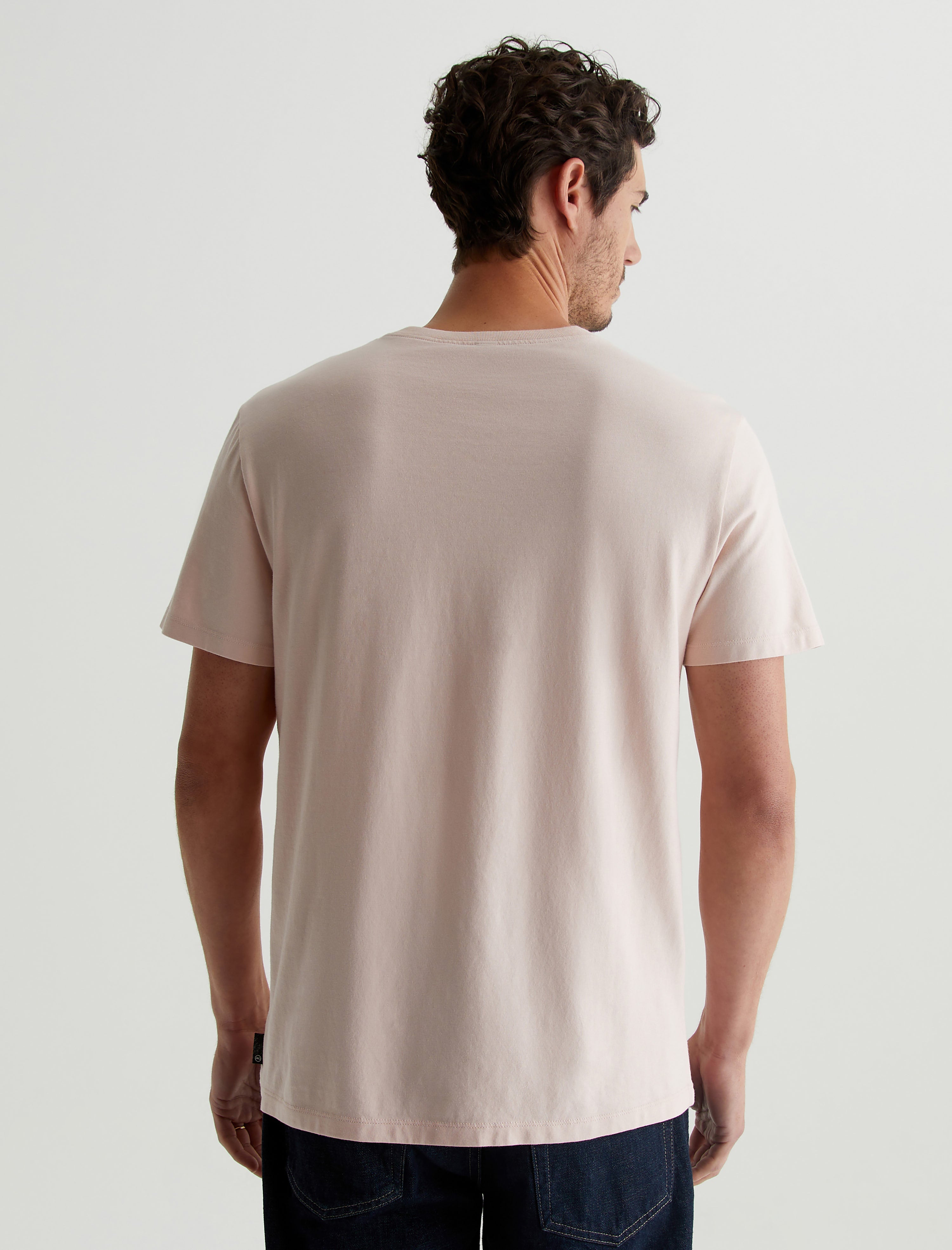 Bryce Crew Vintage Pink Classic Crew Neck T-Shirt Men Top Photo 7