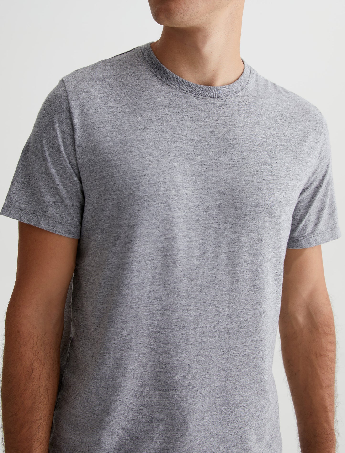 Bryce Crew Heather Grey Classic Crew Neck Men Top Photo 3