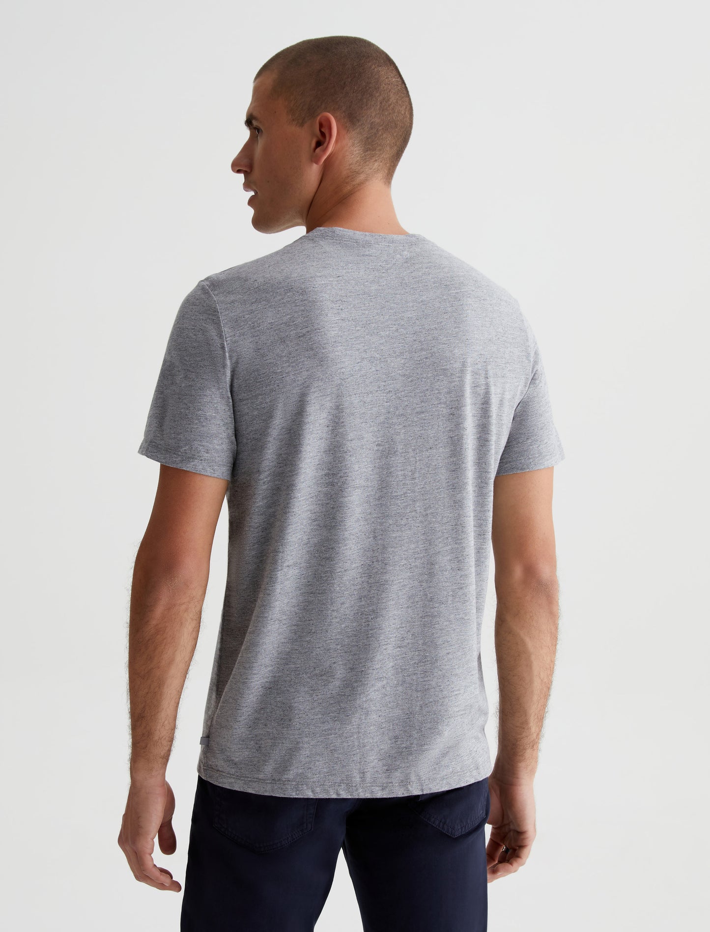 Bryce Crew Heather Grey Classic Crew Neck Men Top Photo 6