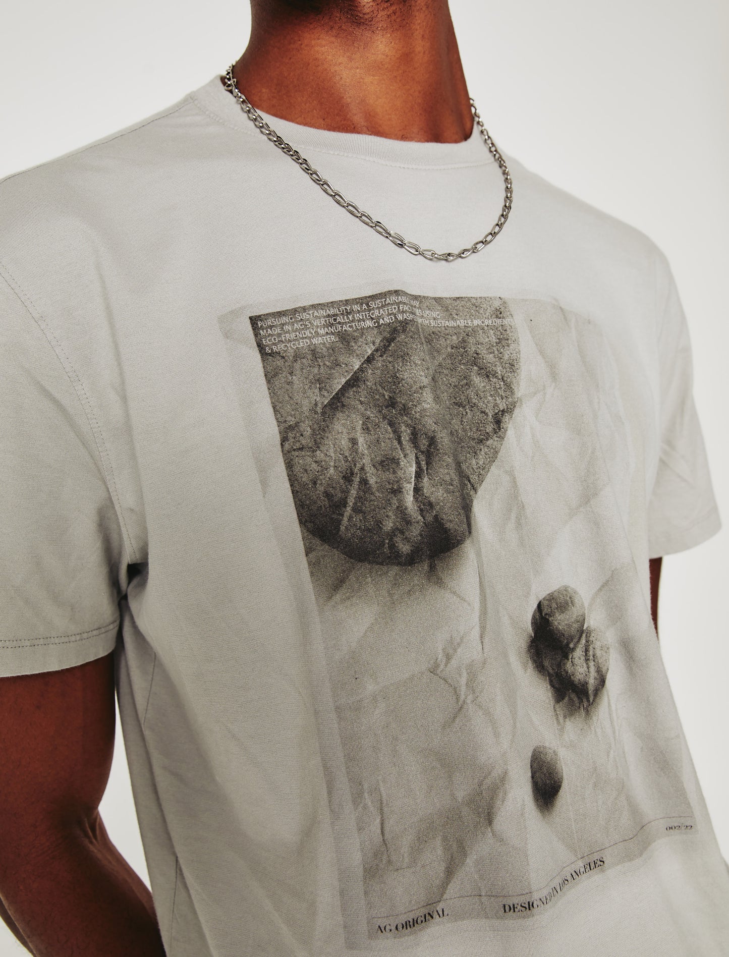 Bryce Crew Elemental Silver Grey Classic Fit Short Sleeve Crew Neck T-Shirt Mens Top Photo 3