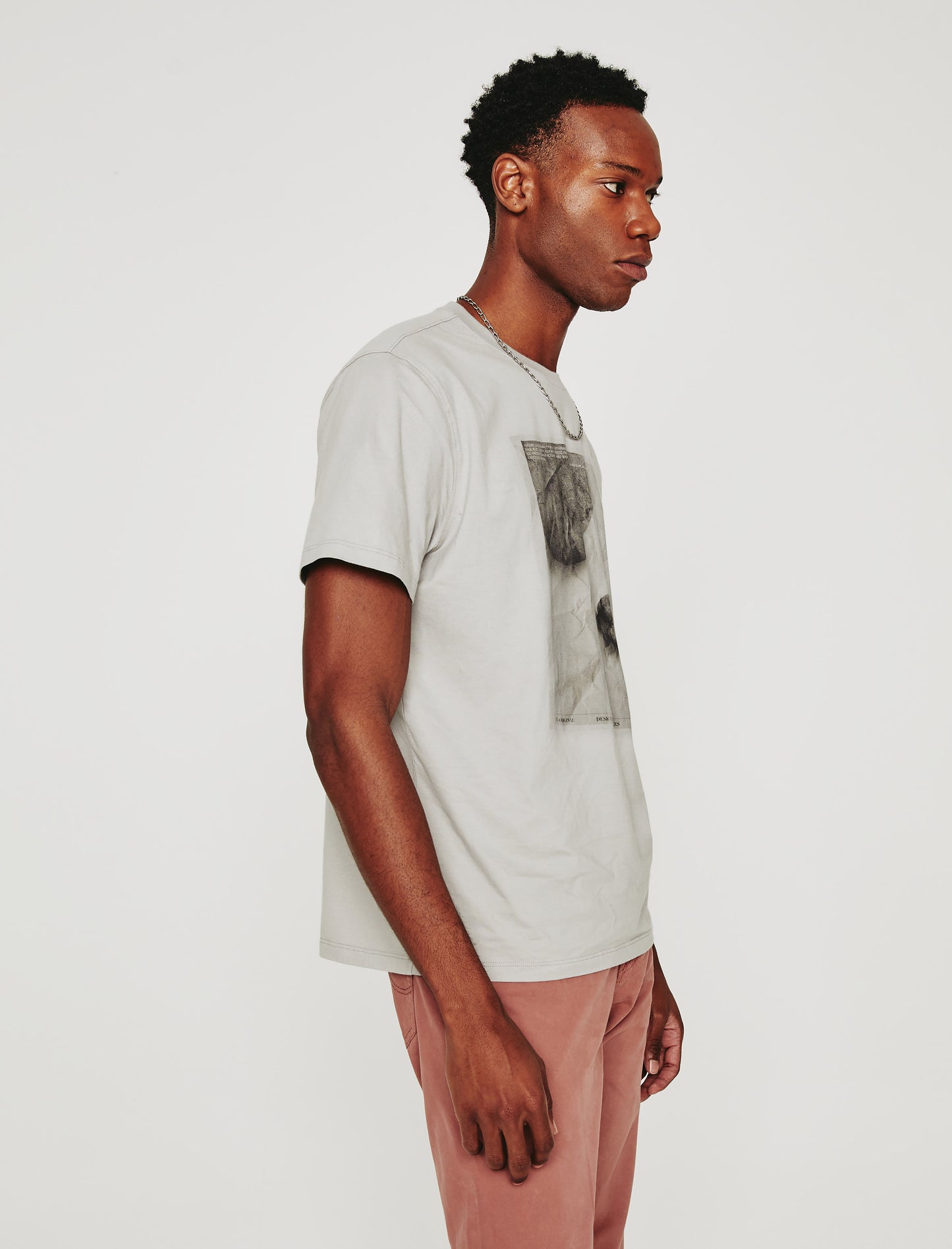 Bryce Crew Elemental Silver Grey Classic Fit Short Sleeve Crew Neck T-Shirt Mens Top Photo 5