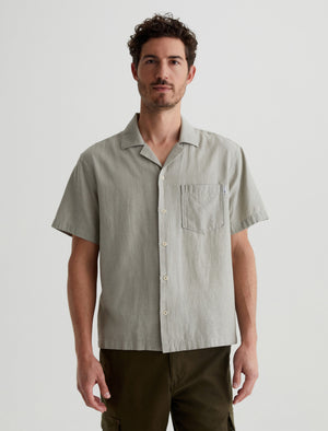 Foster Shirt Dried Bay Leaf Relaxed Fit Camp Shirt Men Top Photo 1