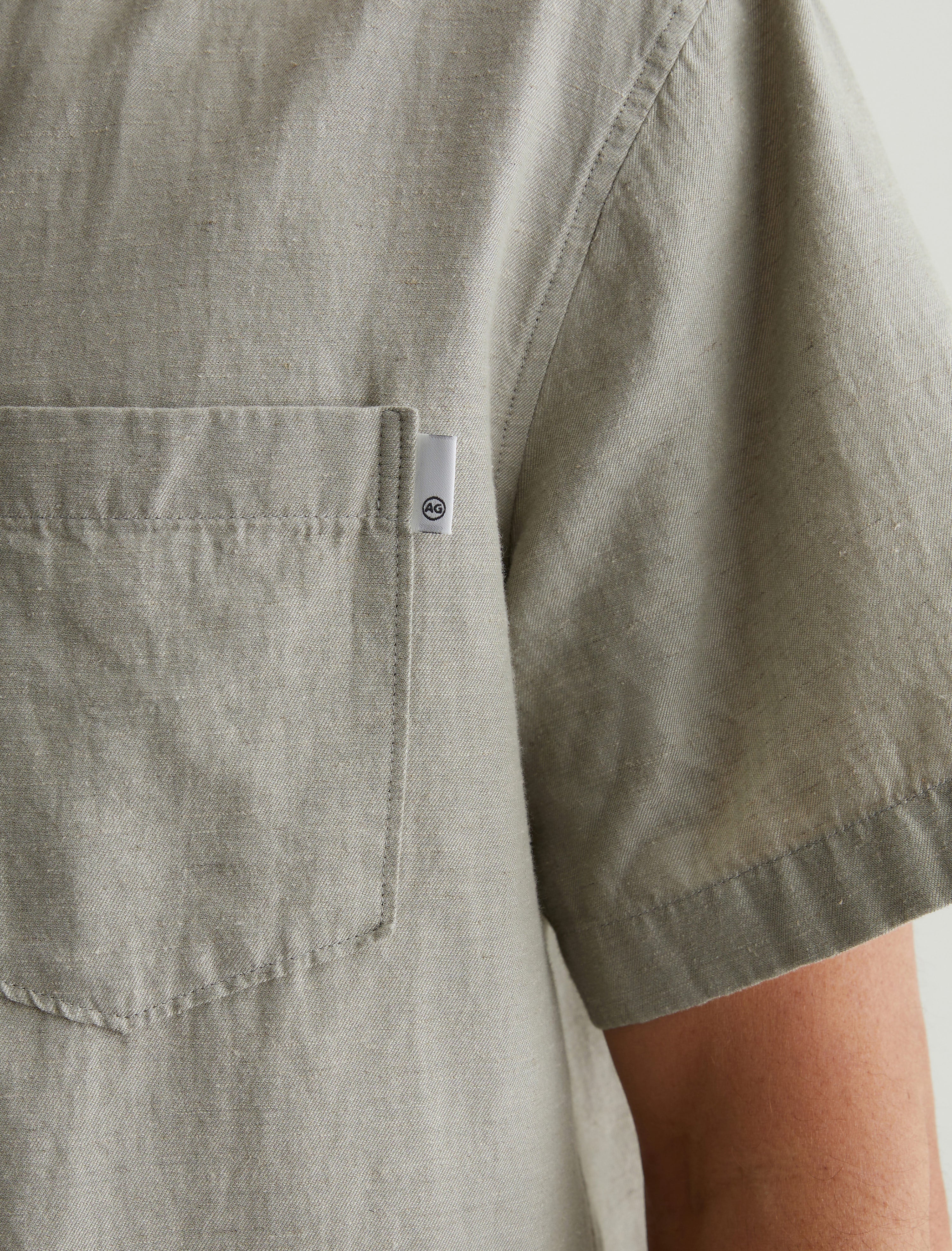 Foster Shirt Dried Bay Leaf Relaxed Fit Camp Shirt Men Top Photo 5