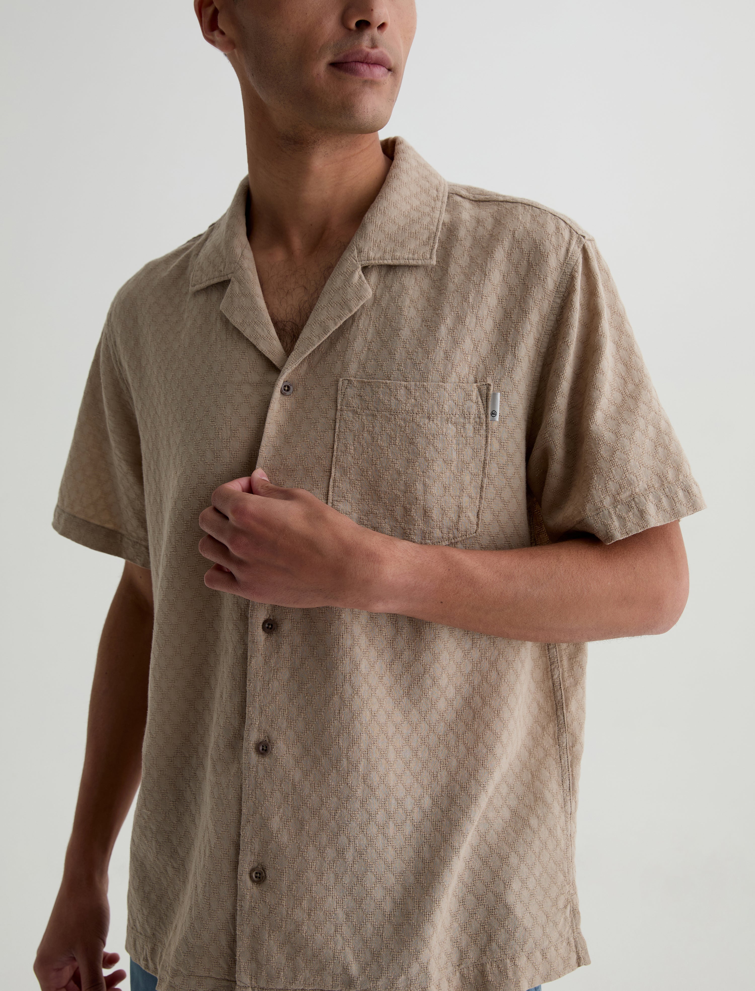 Foster  Shirt Dry Dust Relaxed Fit Camp Shirt Men Top Photo 2