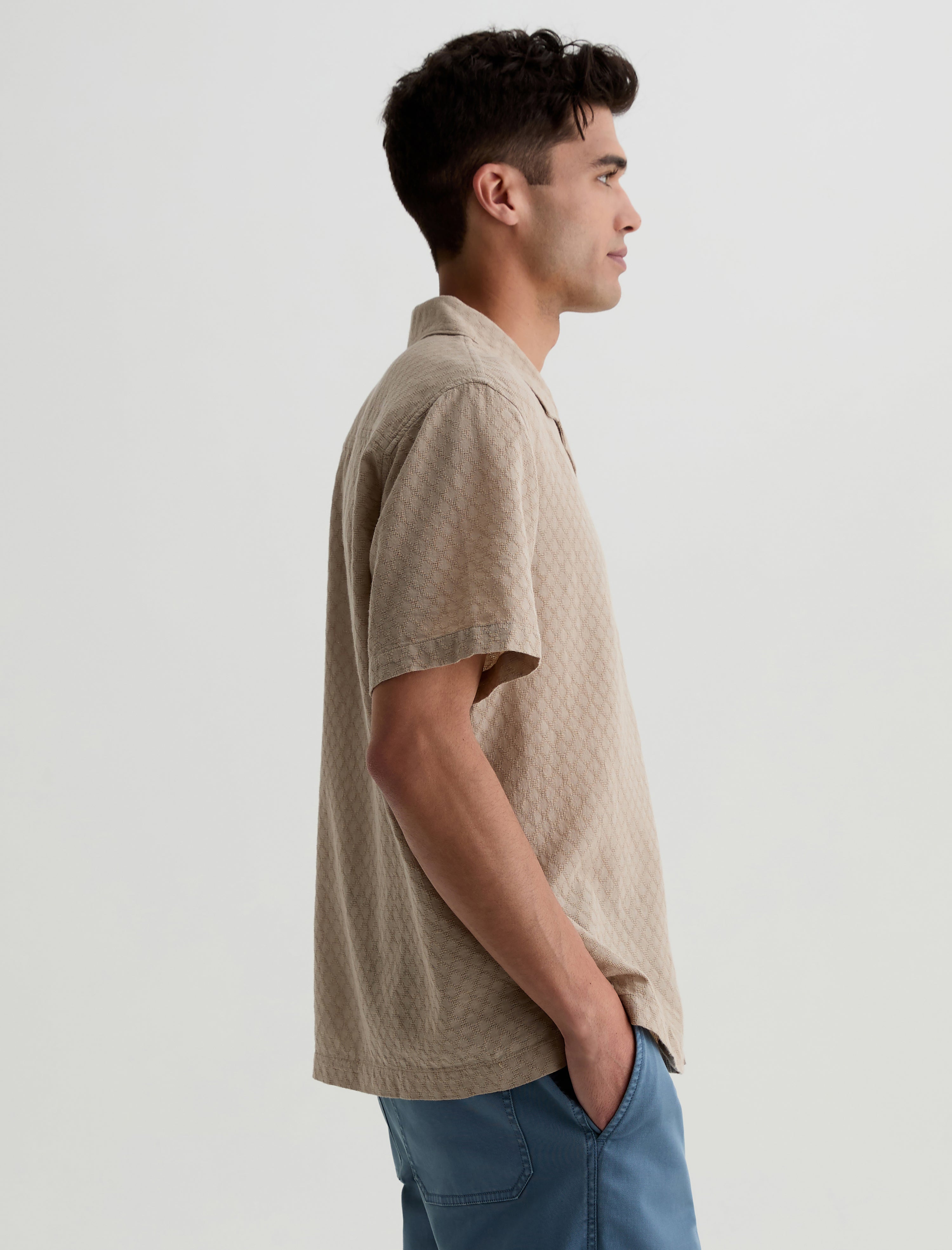 Foster  Shirt Dry Dust Relaxed Fit Camp Shirt Men Top Photo 3