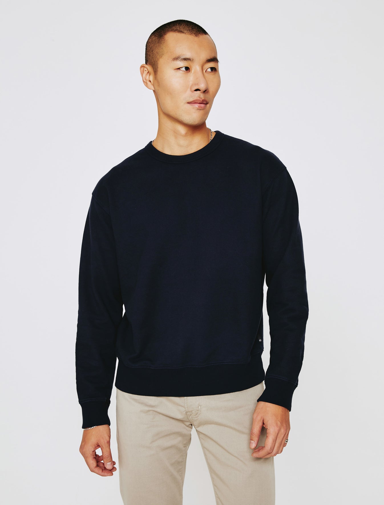 Arc Crew Deep Navy Relaxed Crew Neck Men Top Photo 1