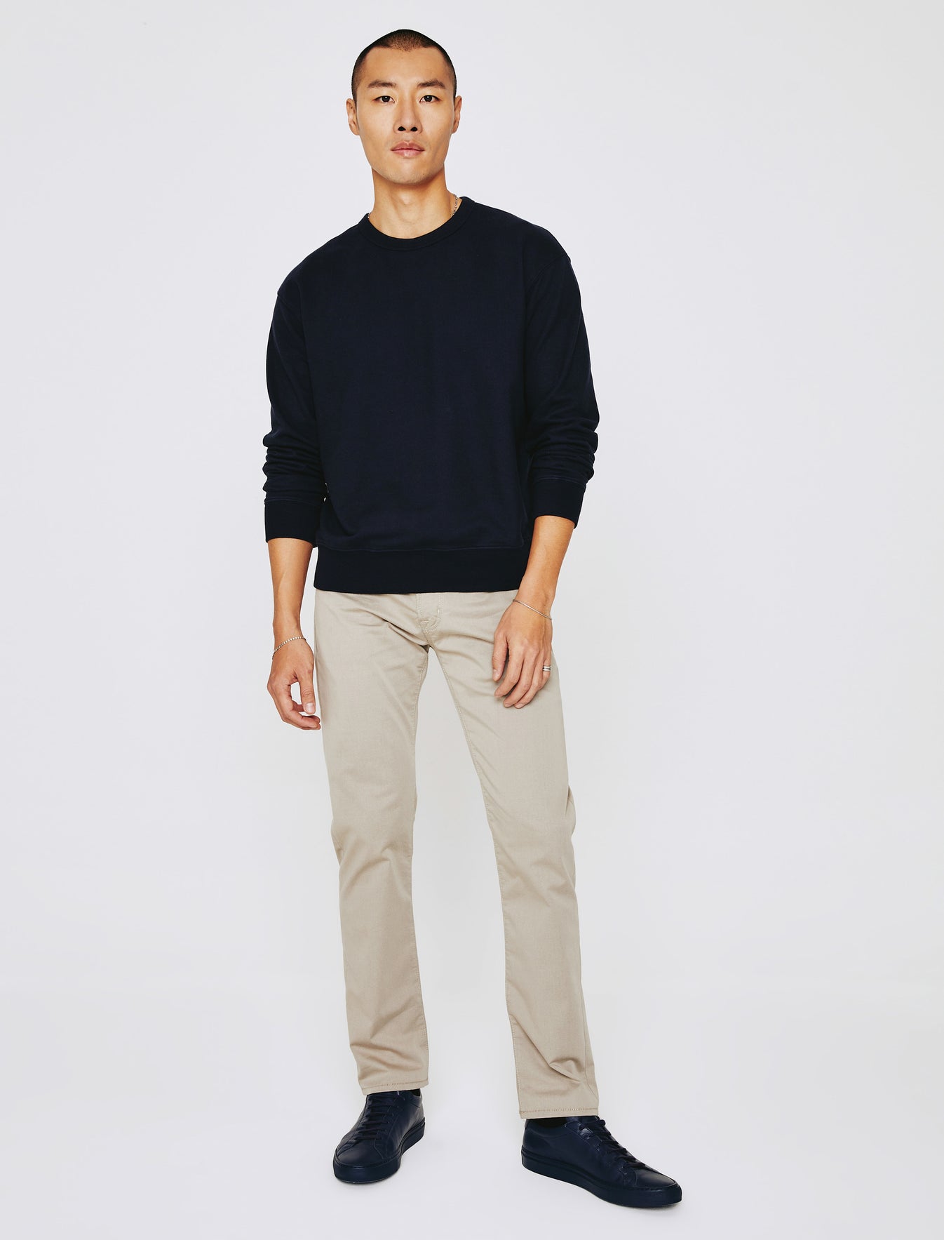 Arc Crew Deep Navy Relaxed Crew Neck Men Top Photo 2