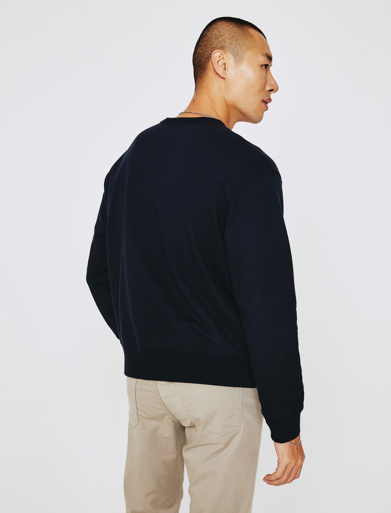 Arc Crew Deep Navy Relaxed Crew Neck Men Top Photo 6