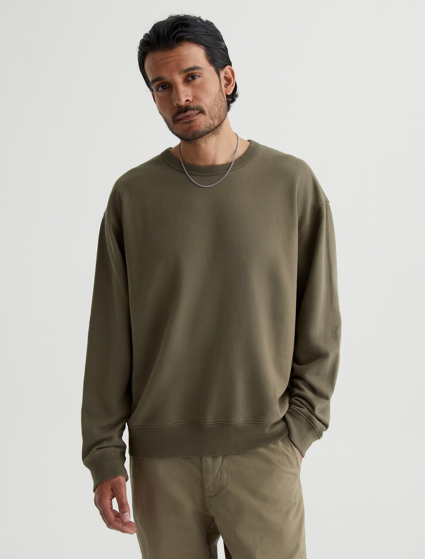 Arc Crew Shady Moss Relaxed Fit Crew Neck Sweatshirt Mens Top Photo 1