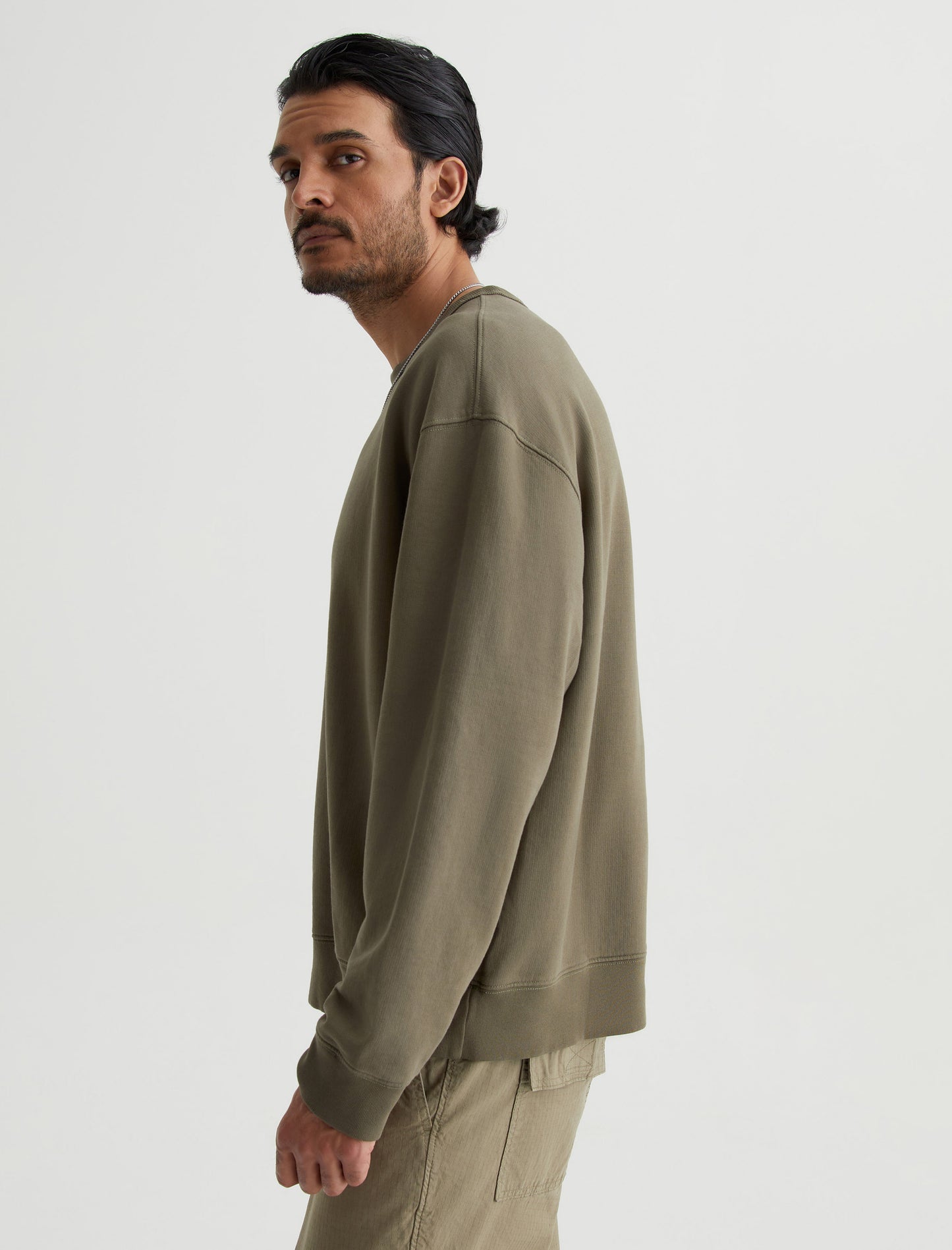 Arc Crew Shady Moss Relaxed Fit Crew Neck Sweatshirt Mens Top Photo 4