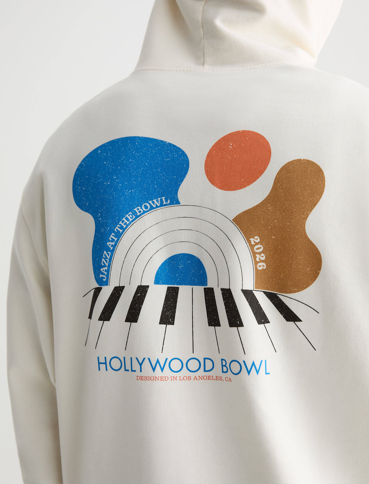 Arc Hoodie P Hollywood Bowl Abstract Keys Relaxed Fit Hooded Sweatshirt Mens Tops Photo 2