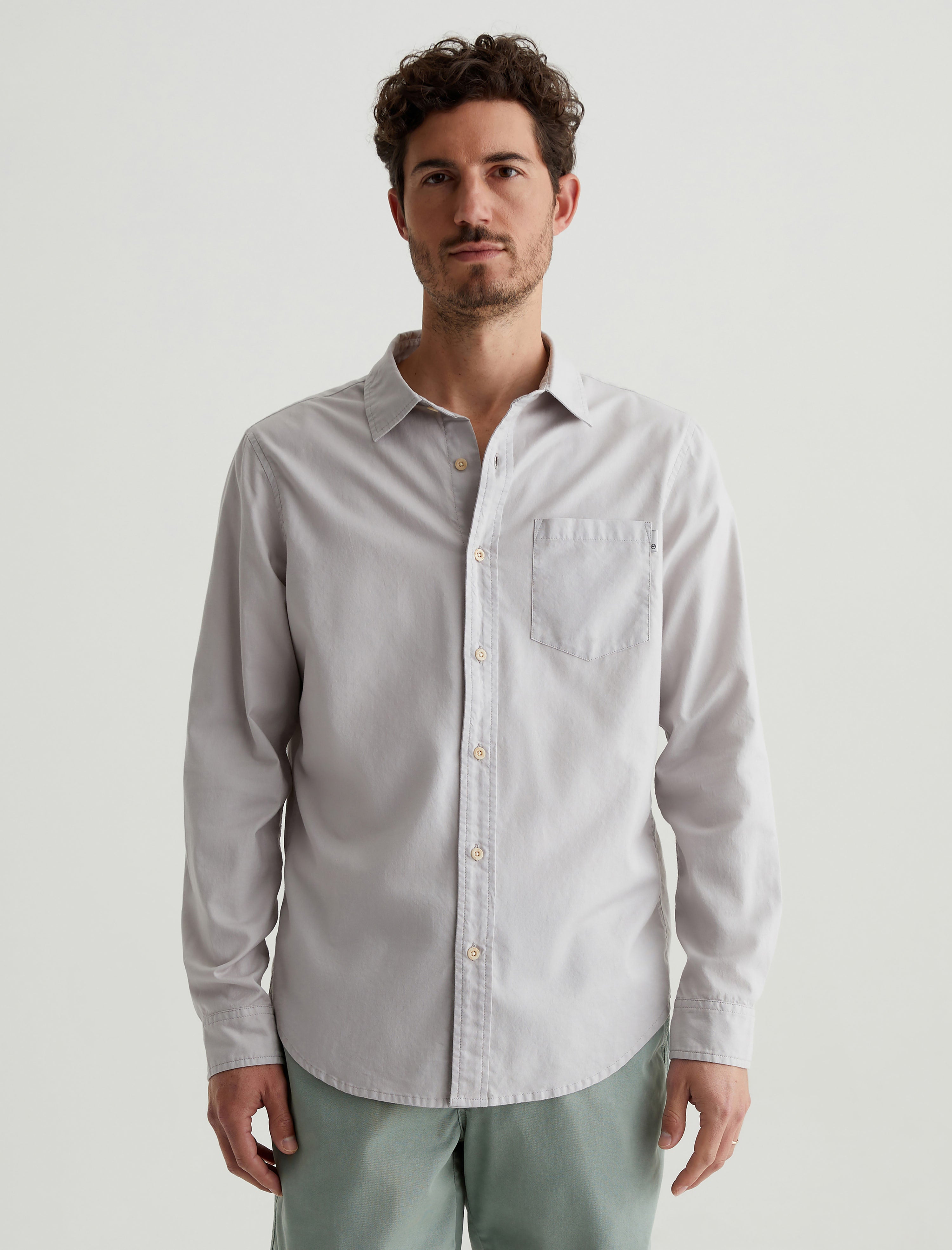 Aiden Shirt Fade To Graye Classic Button Up Shirt Men Top Photo 1