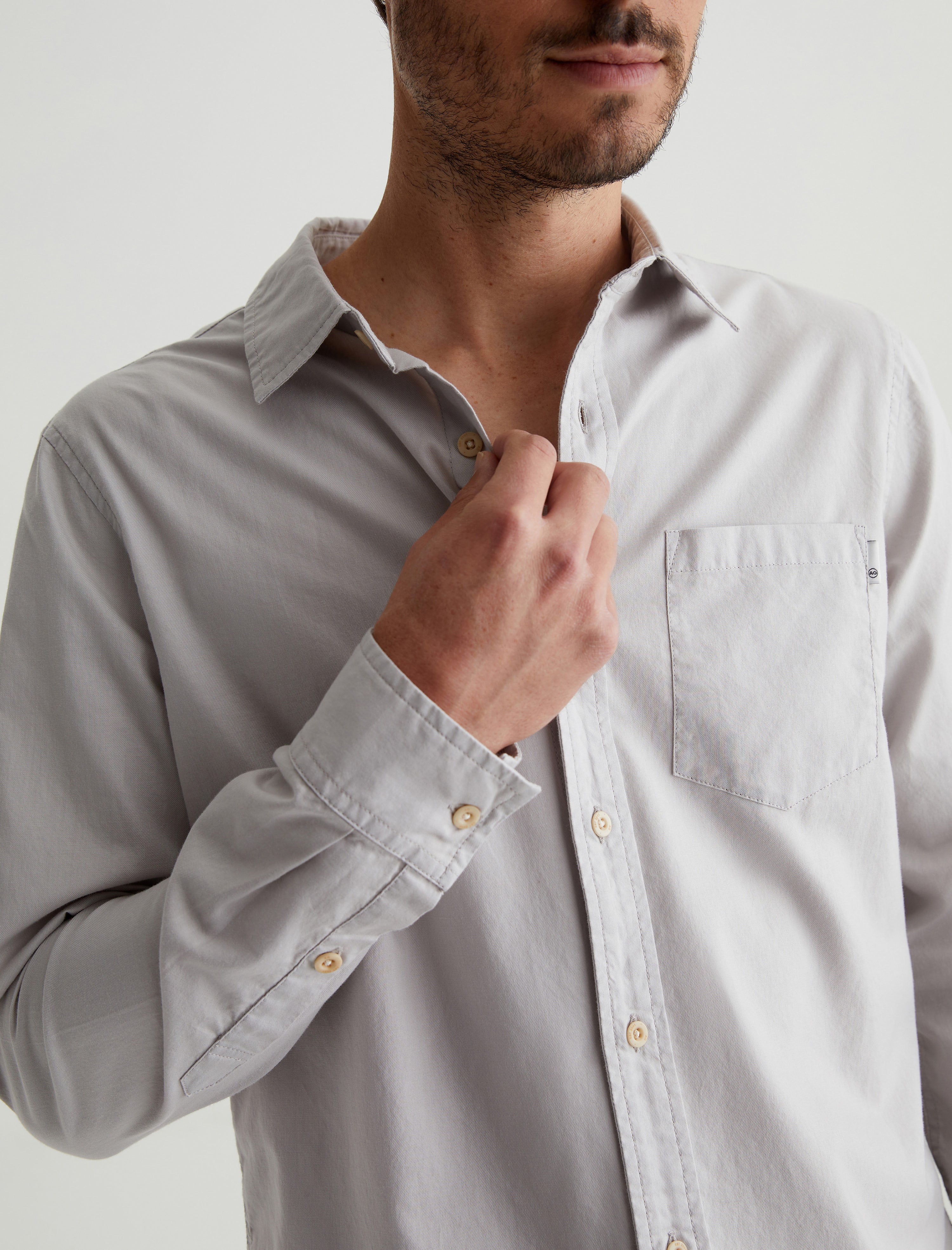 Aiden Shirt Fade To Graye Classic Button Up Shirt Men Top Photo 2